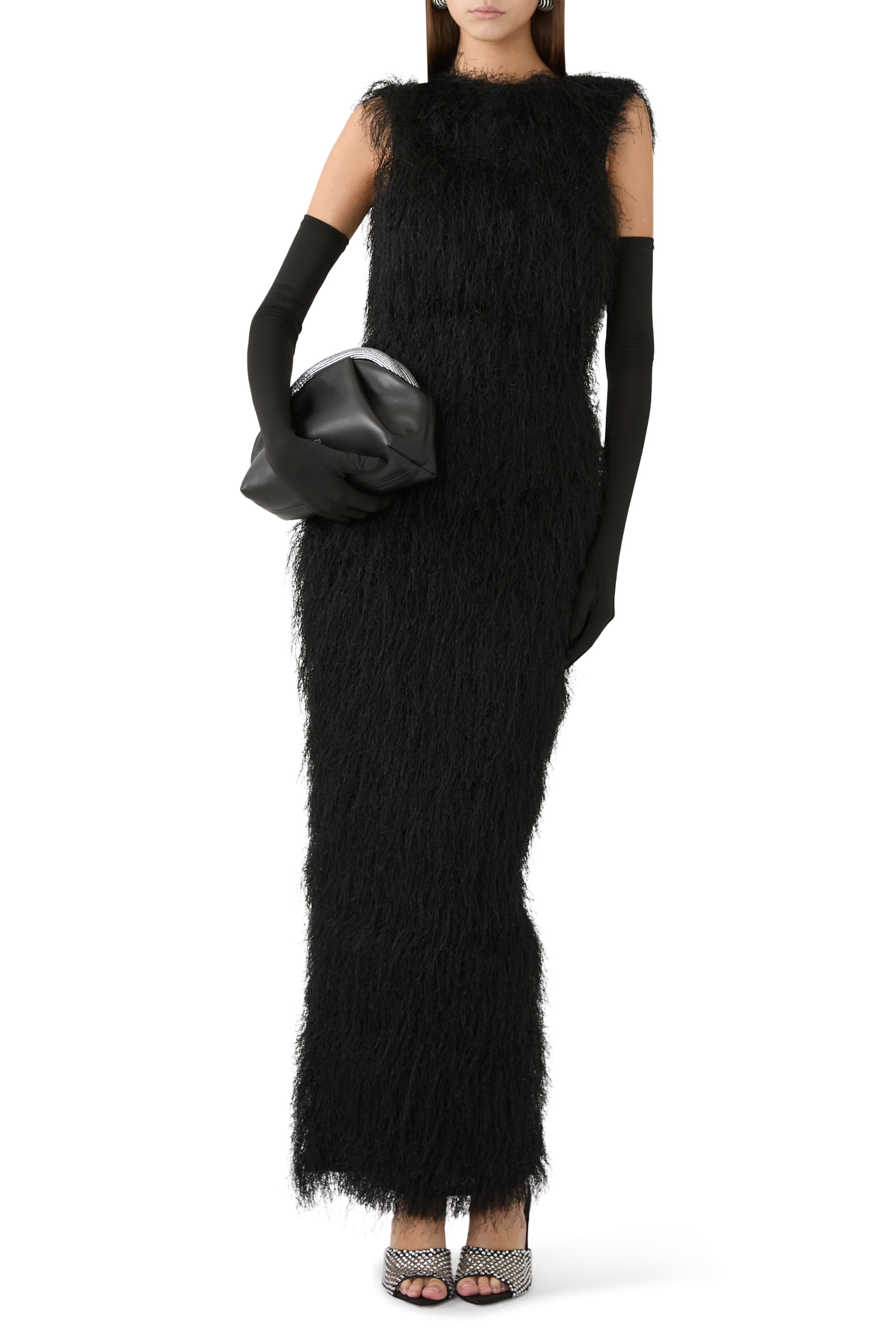 فستان ويندو مزين بشراشيب