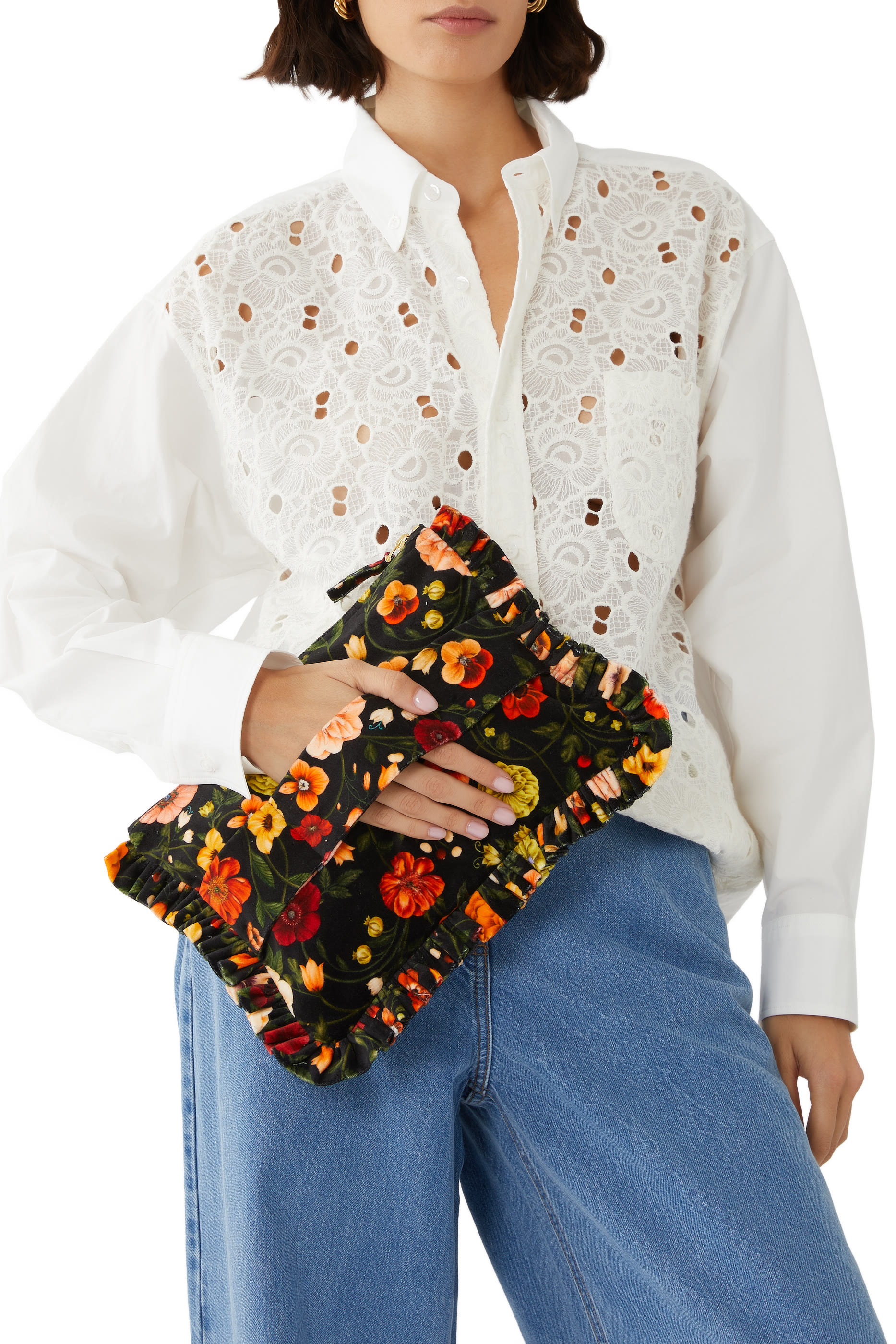 حقيبة صغيرة بيد قطن مخمل