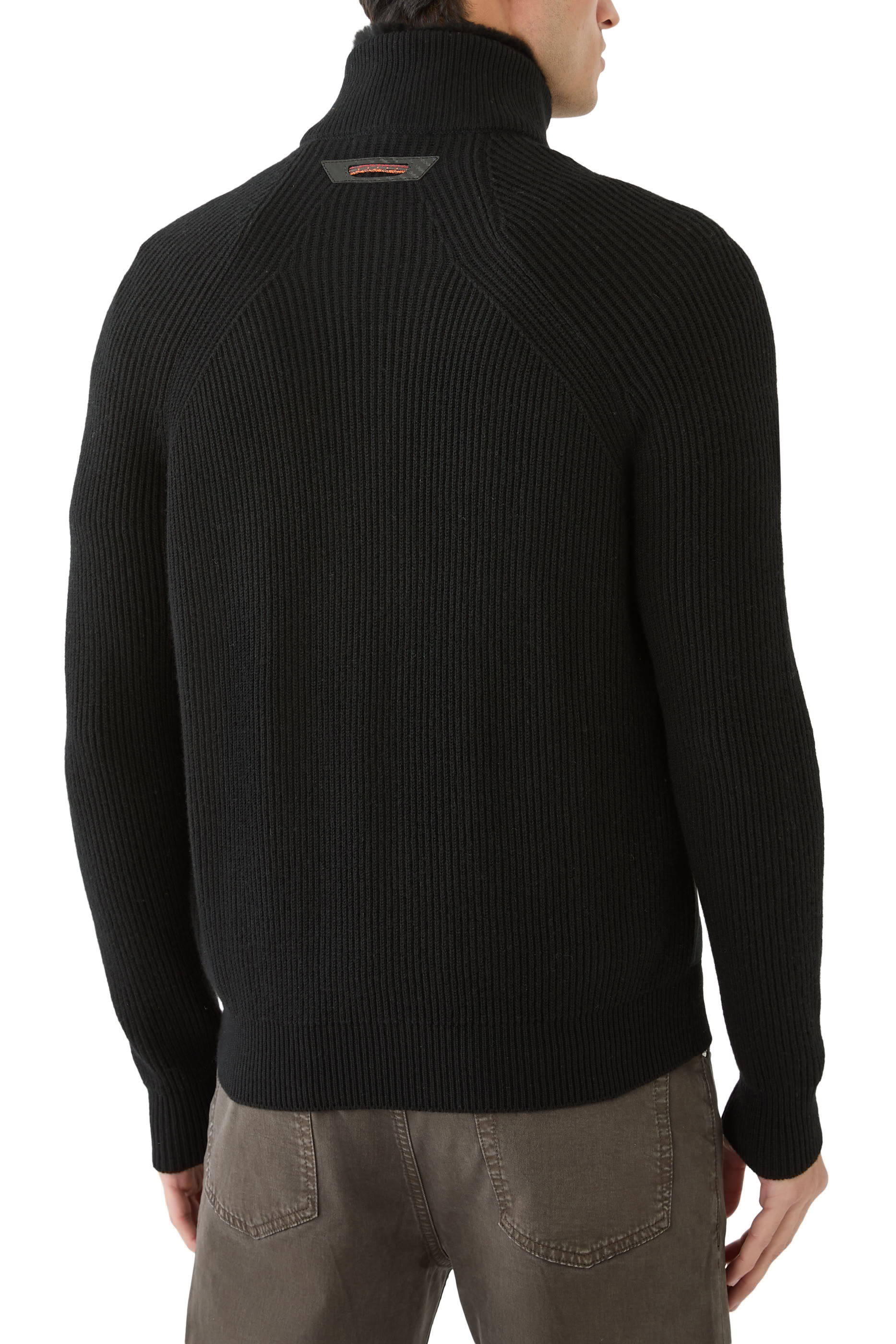 جاكيت بومبر منسوج خامات متنوعة وفرو