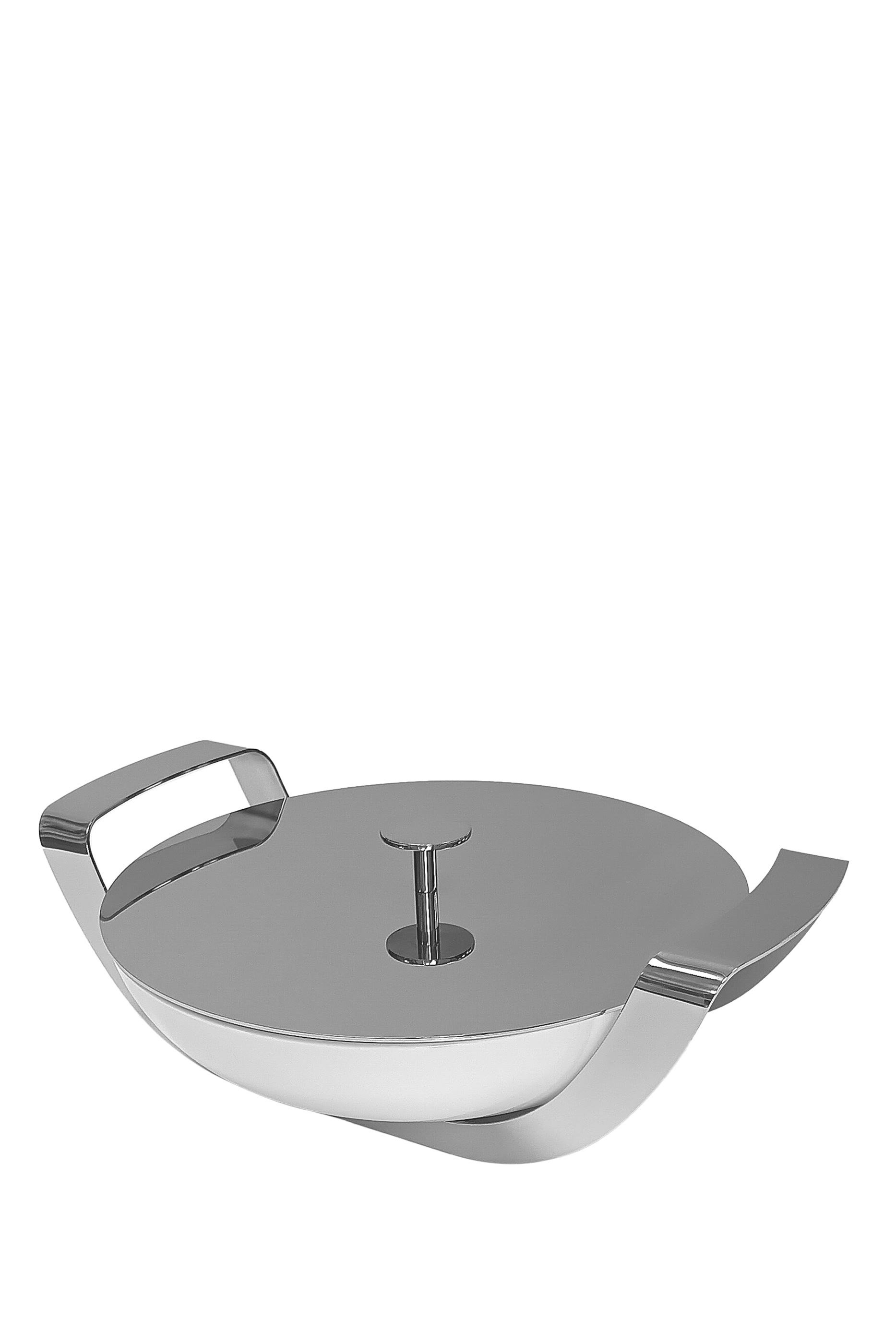 طبق مستدير بغطاء