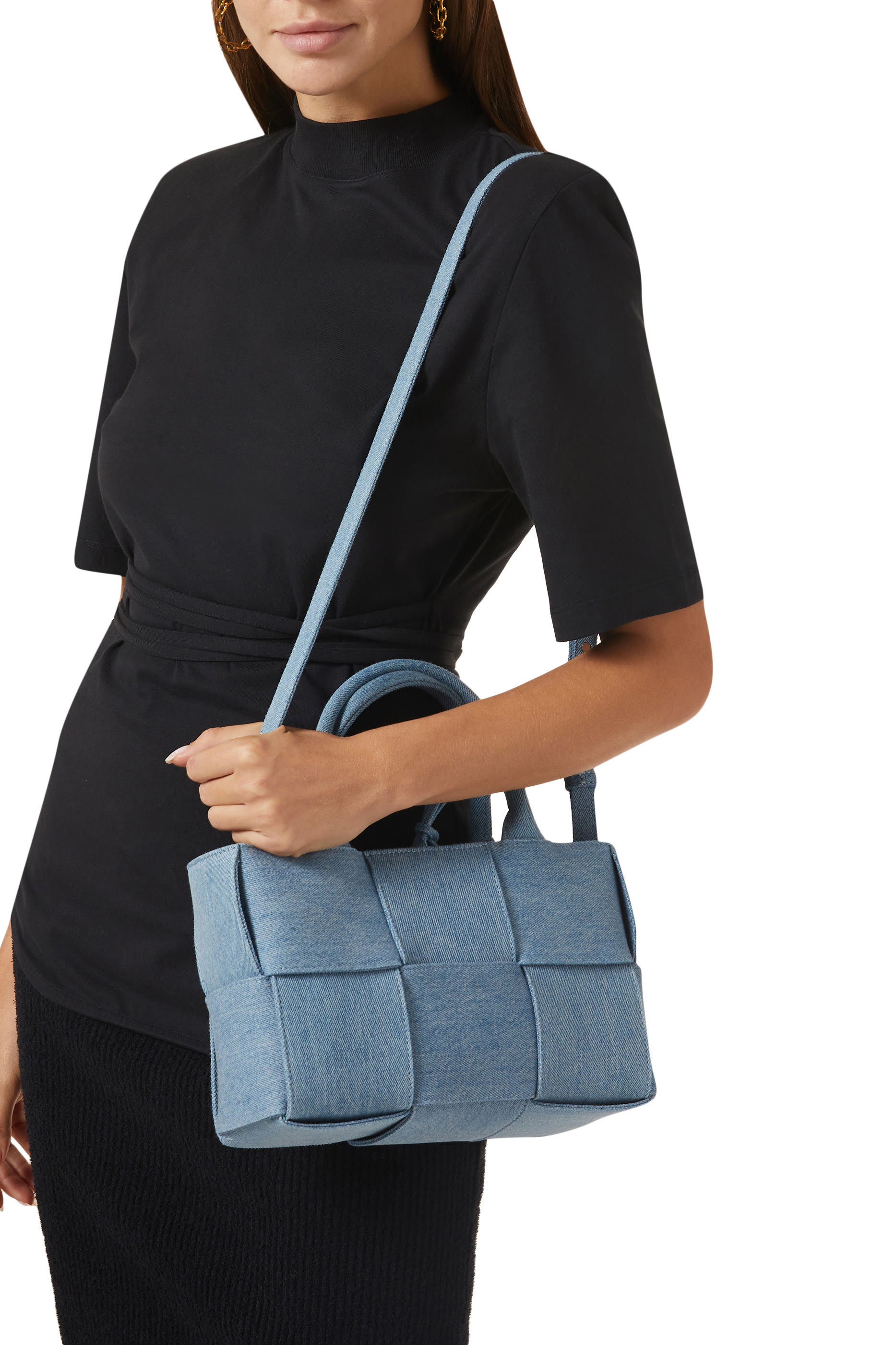 حقيبة يد اركو صغيرة دنيم