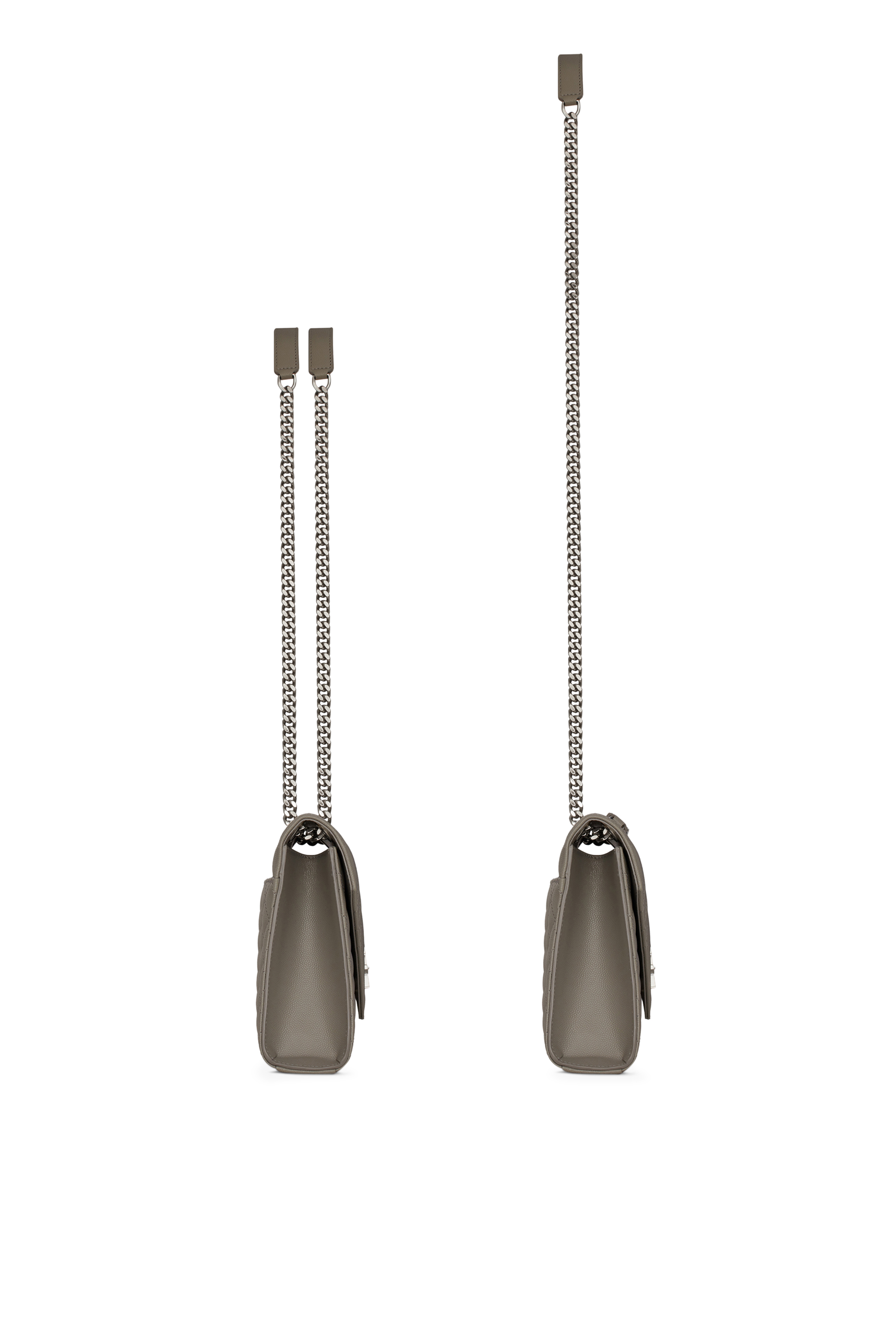 حقيبة متوسطة على شكل ظرف جلد حبيبي بتصميم مبطن