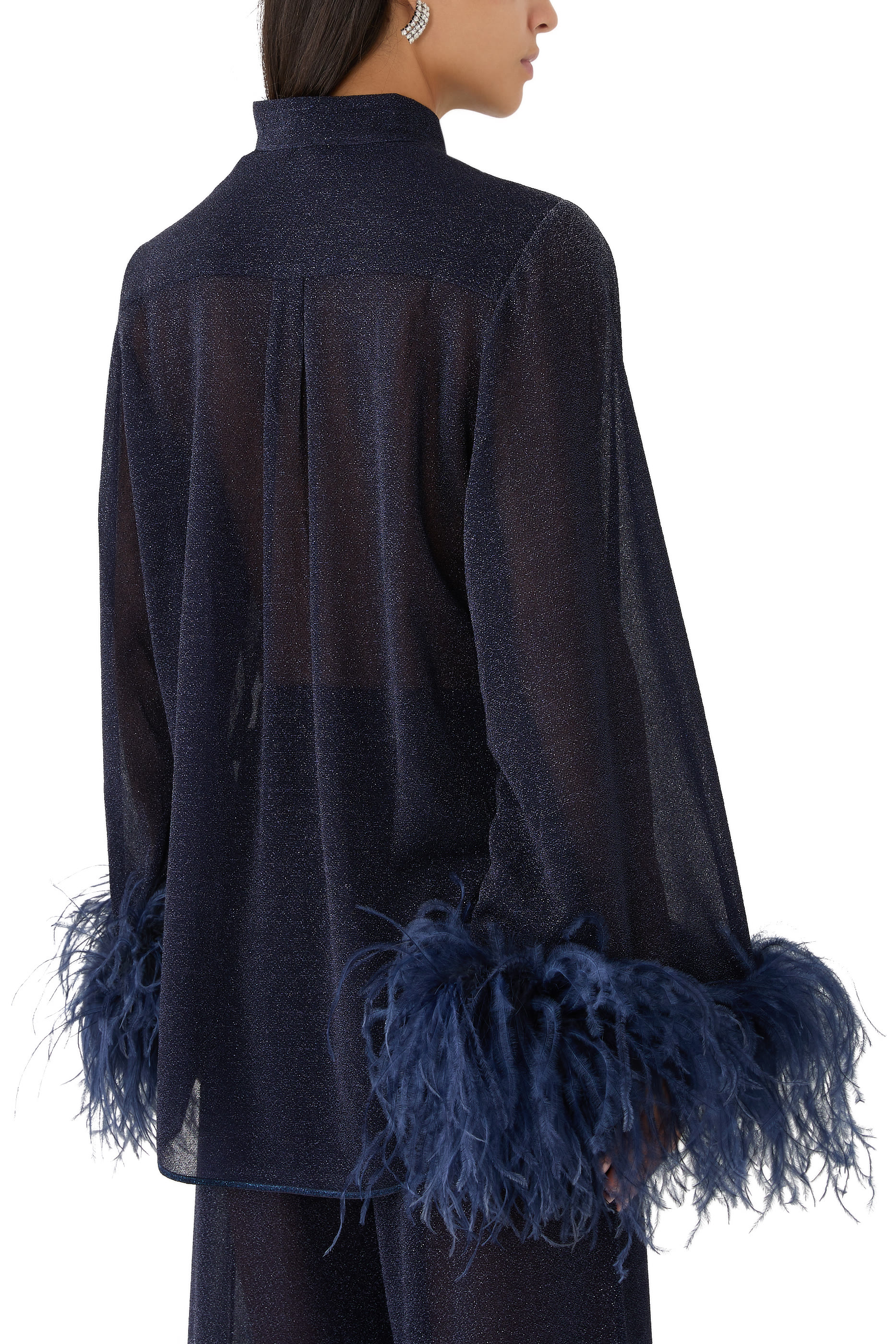 قميص لوميير طويل مزين بريش