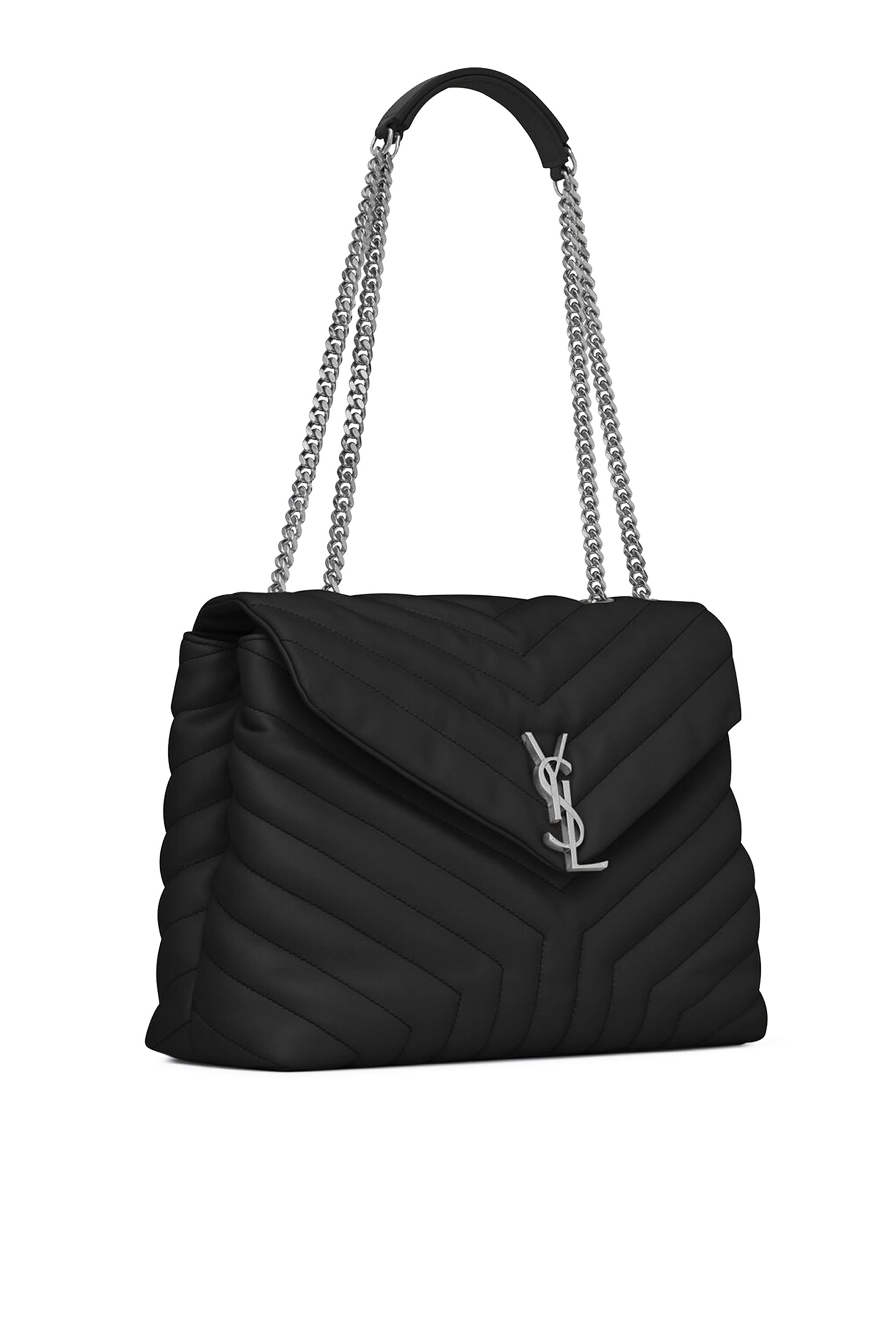 حقيبة لولو متوسطة جلد مبطن بتصميم Y