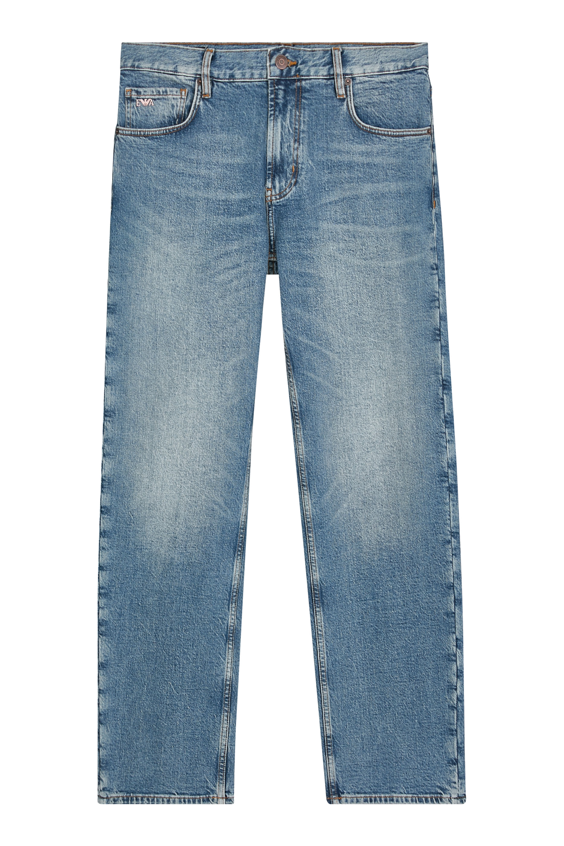 بنطال بقصة ساق مستقيمة بشعار الماركة