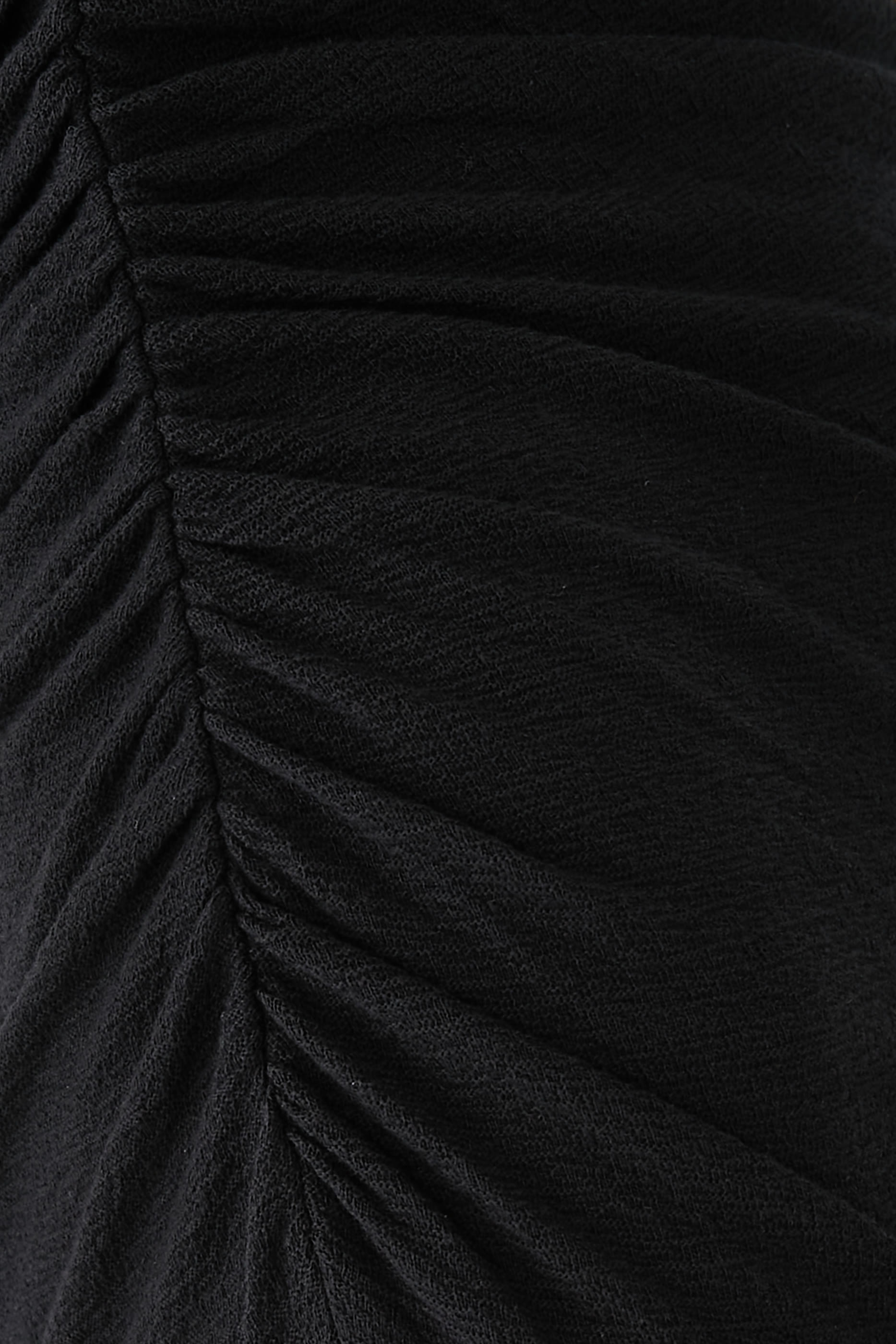 فستان بو بتصميم غير متماثل بقصة متوسطة الطول