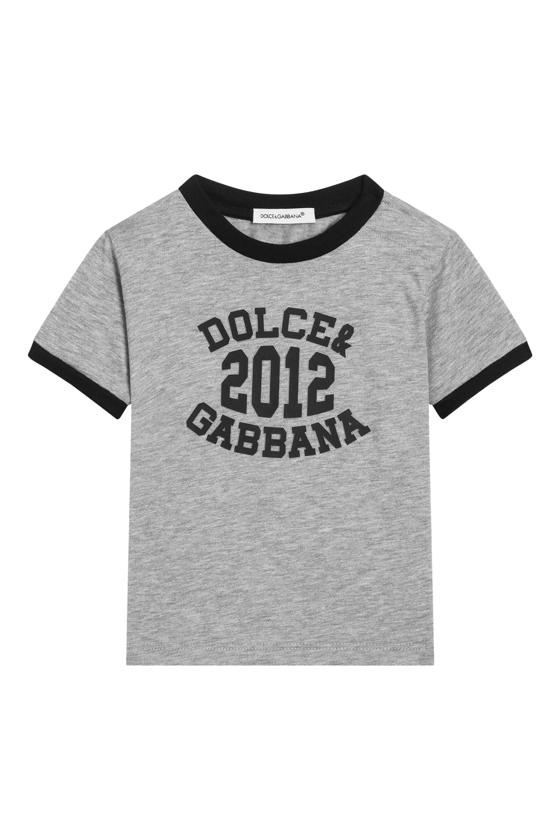 تيشيرت بأكمام قصيرة وشعار الماركة جيرسيه للأطفال