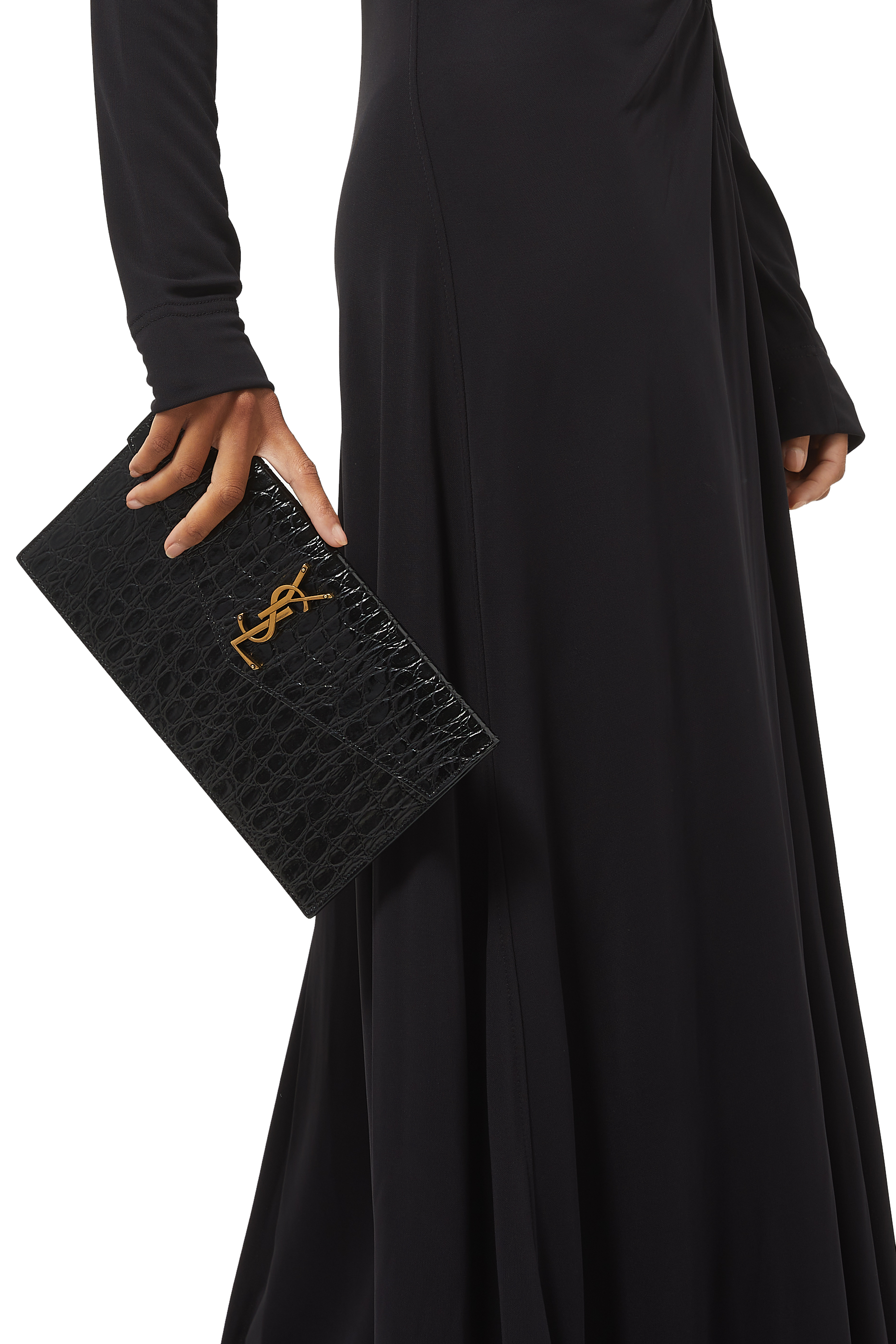 حقيبة اب تاون صغيرة جلد بنقشة جلد التمساح