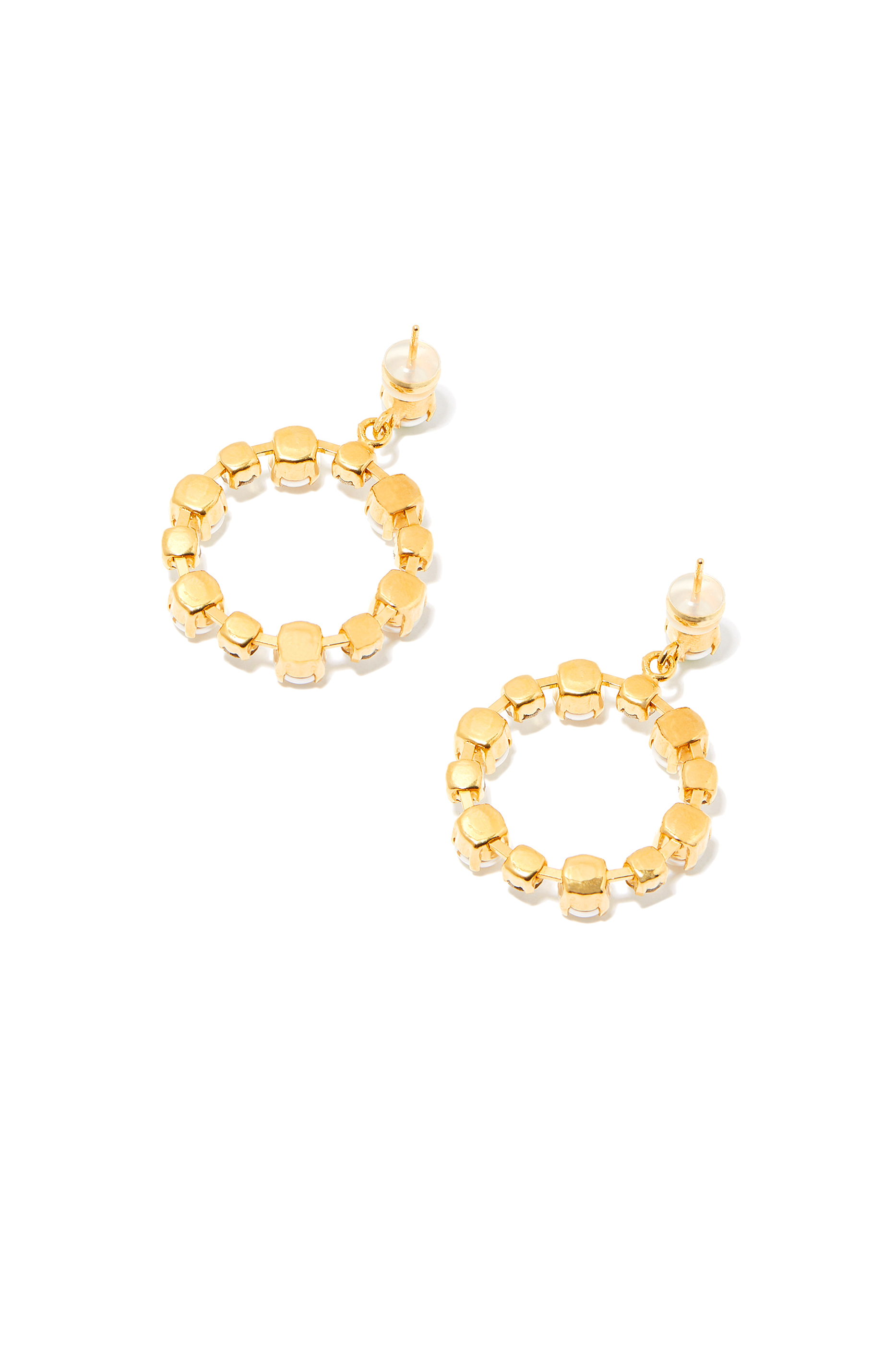 أقراط إتيرنيتي مزينة باللؤلؤ والكريستال