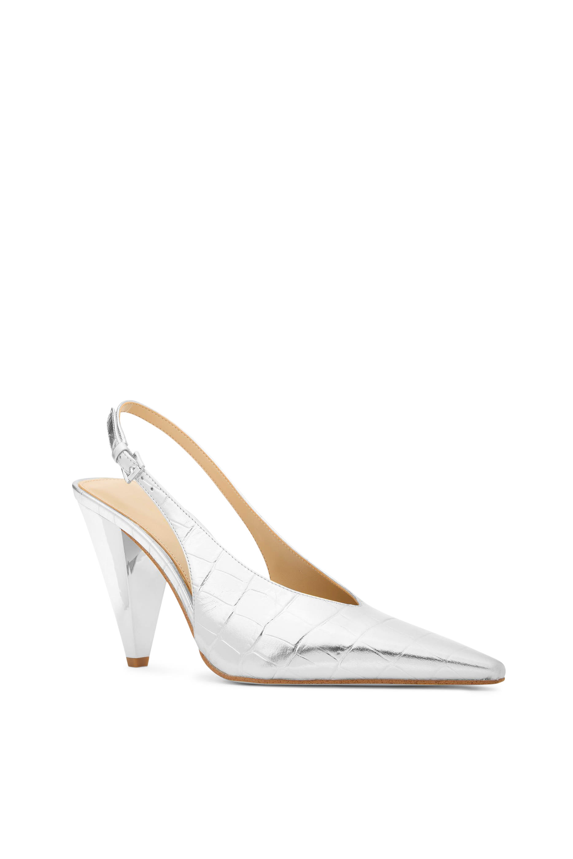 حذاء كلاسيكي إلكترا 97 بنقشة جلد التمساح وسير خلفي جلد لامع