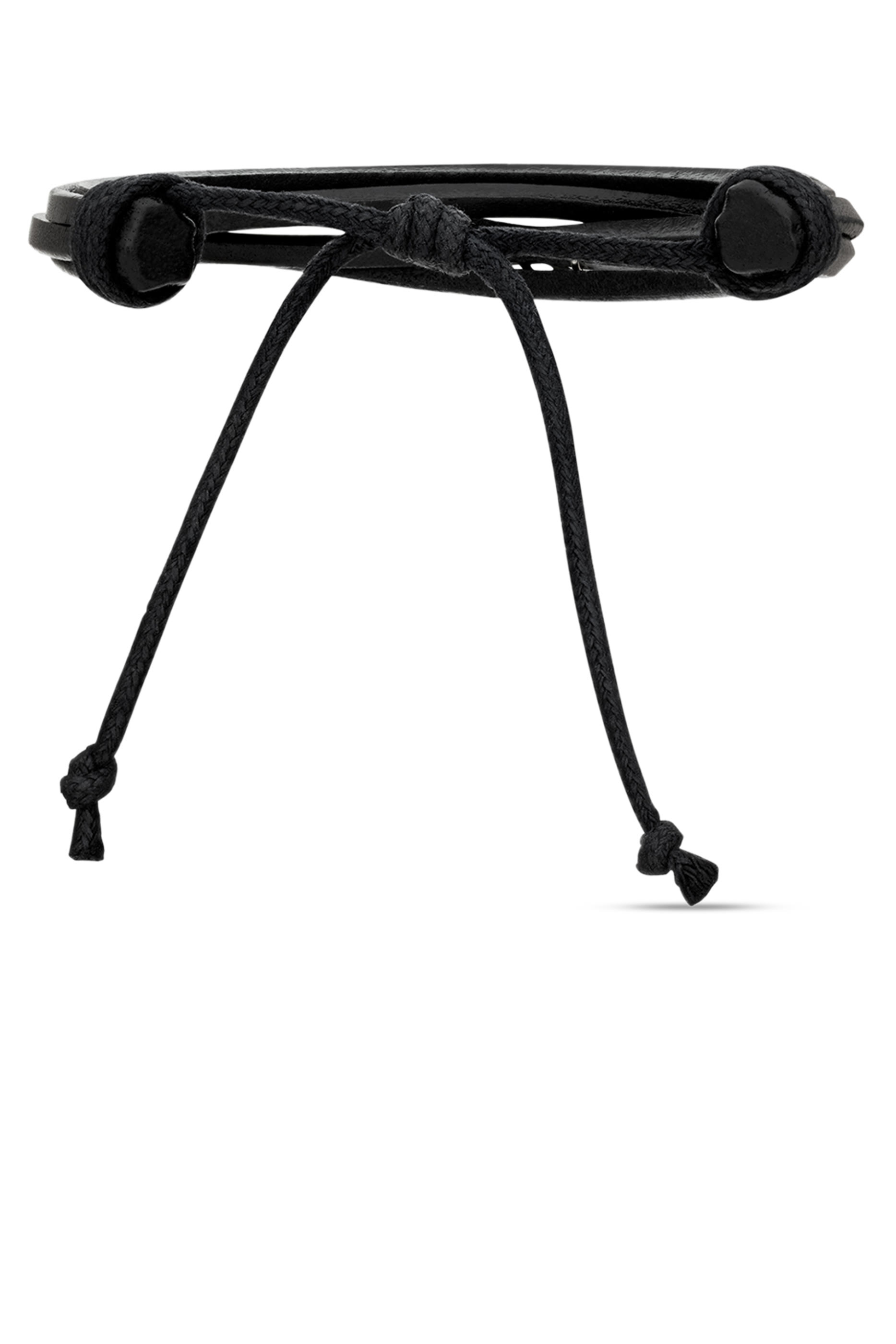 سوار بخيوط وشعار الماركة جلد