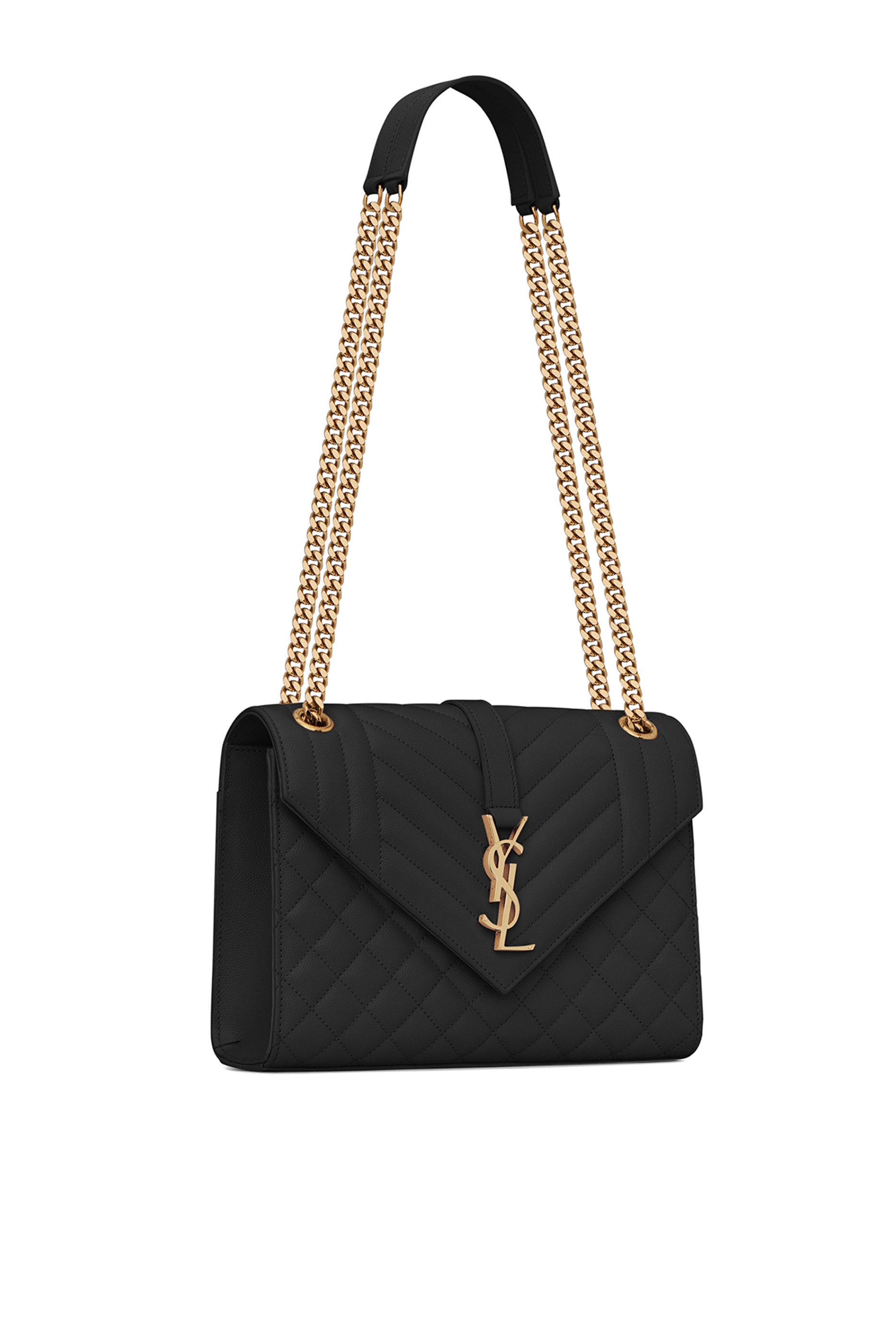 حقيبة متوسطة بتصميم ظرف جلد محفور غران دي بودريه وتصميم مبطن