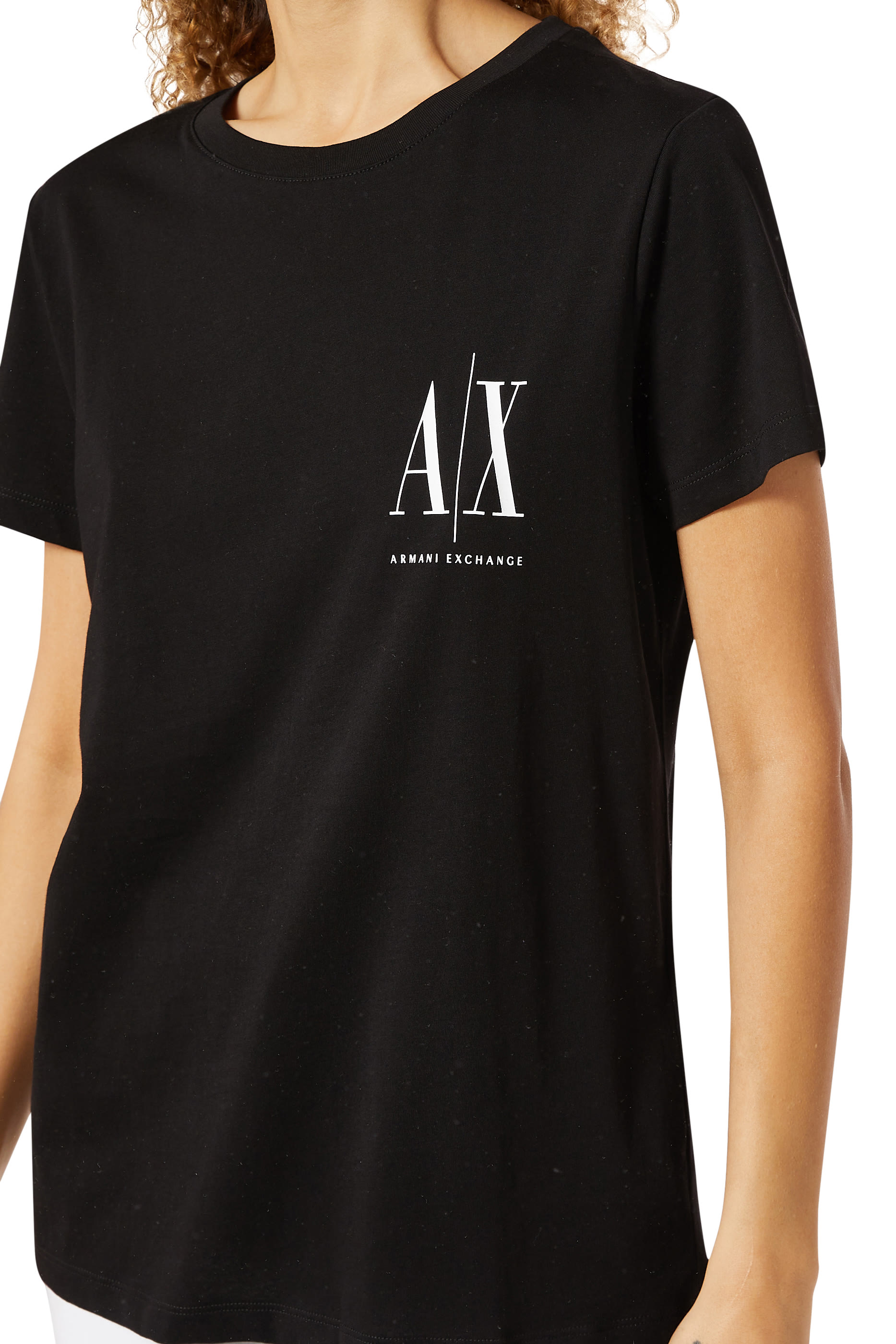 تي شيرت أيكون قطن بشعار الماركة