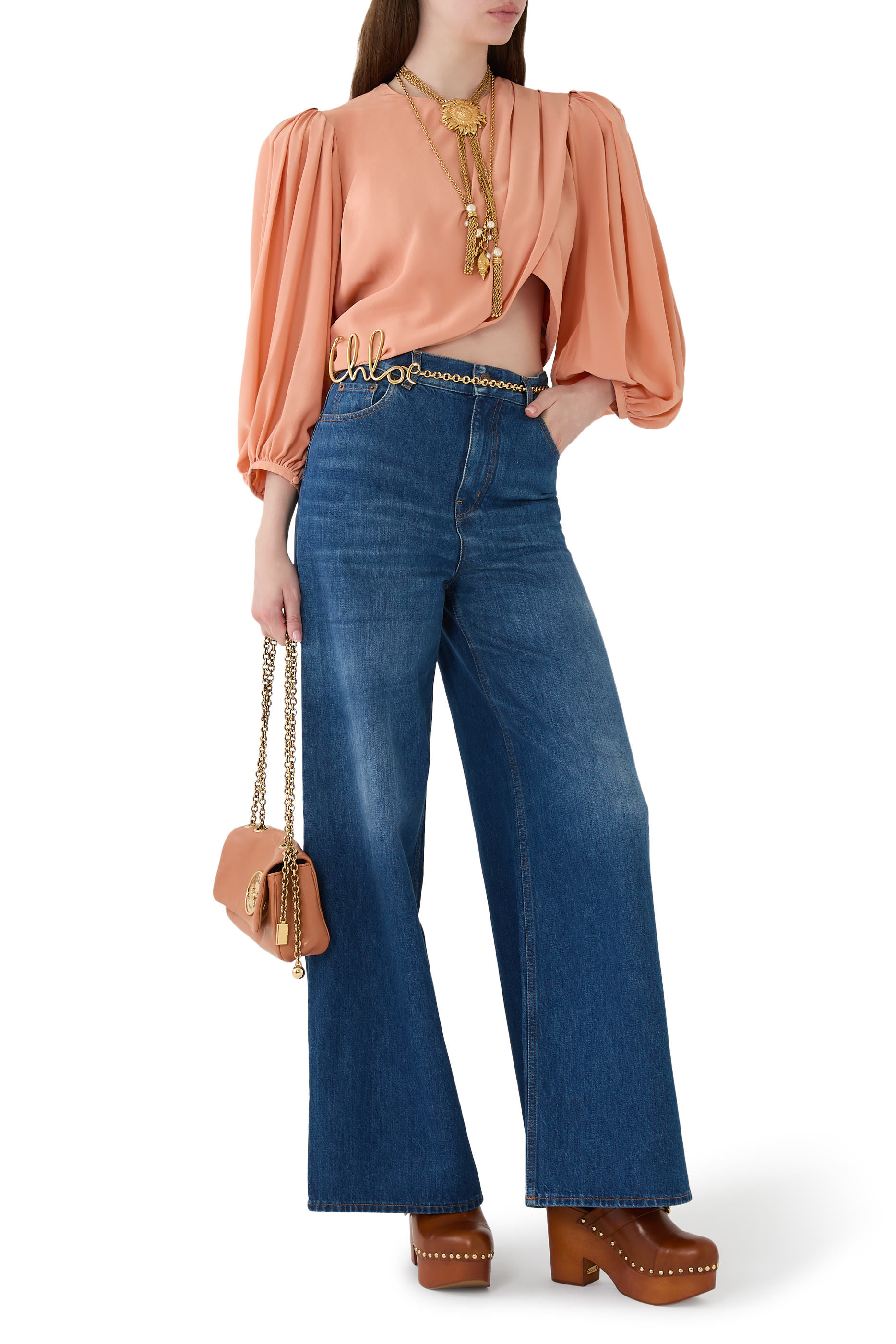 بلوزة قصيرة درابيه