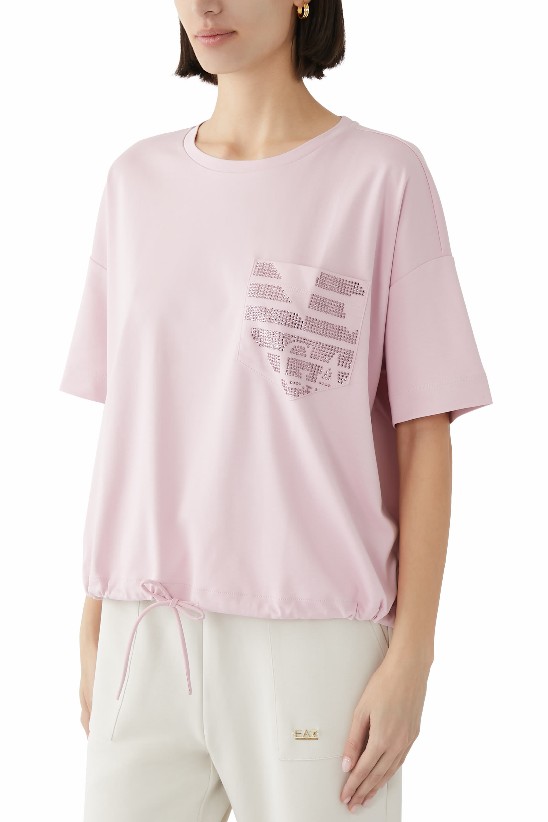 تيشيرت بتطريز شعار النسر قطن جيرسيه