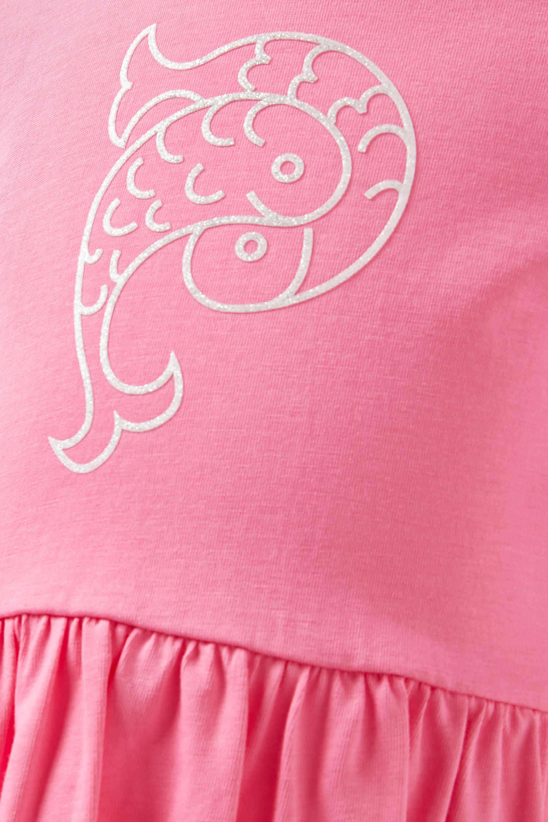 فستان قطن بطبعات شعار الماركة للأطفال