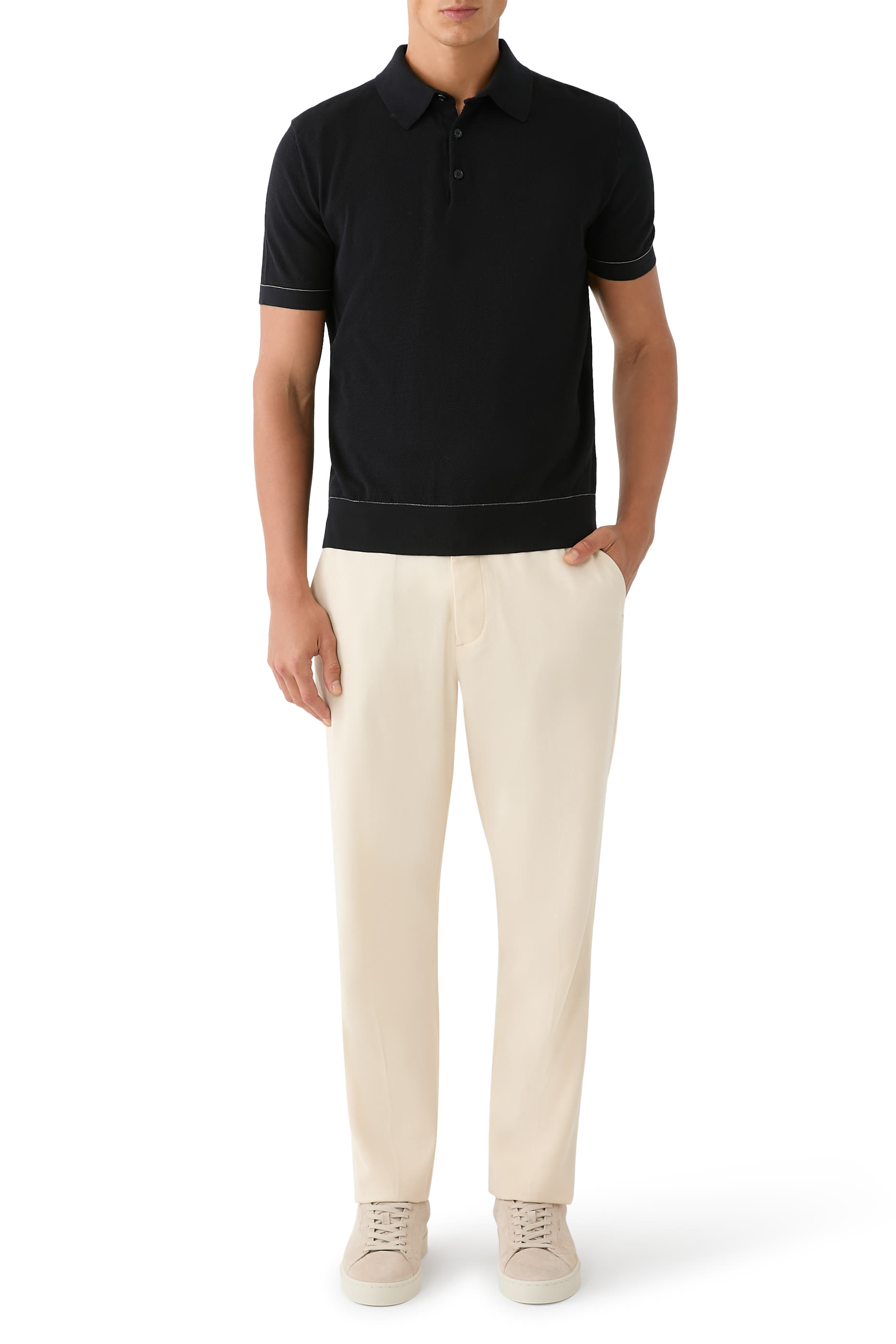 قميص بولو بشعار الماركة قطن