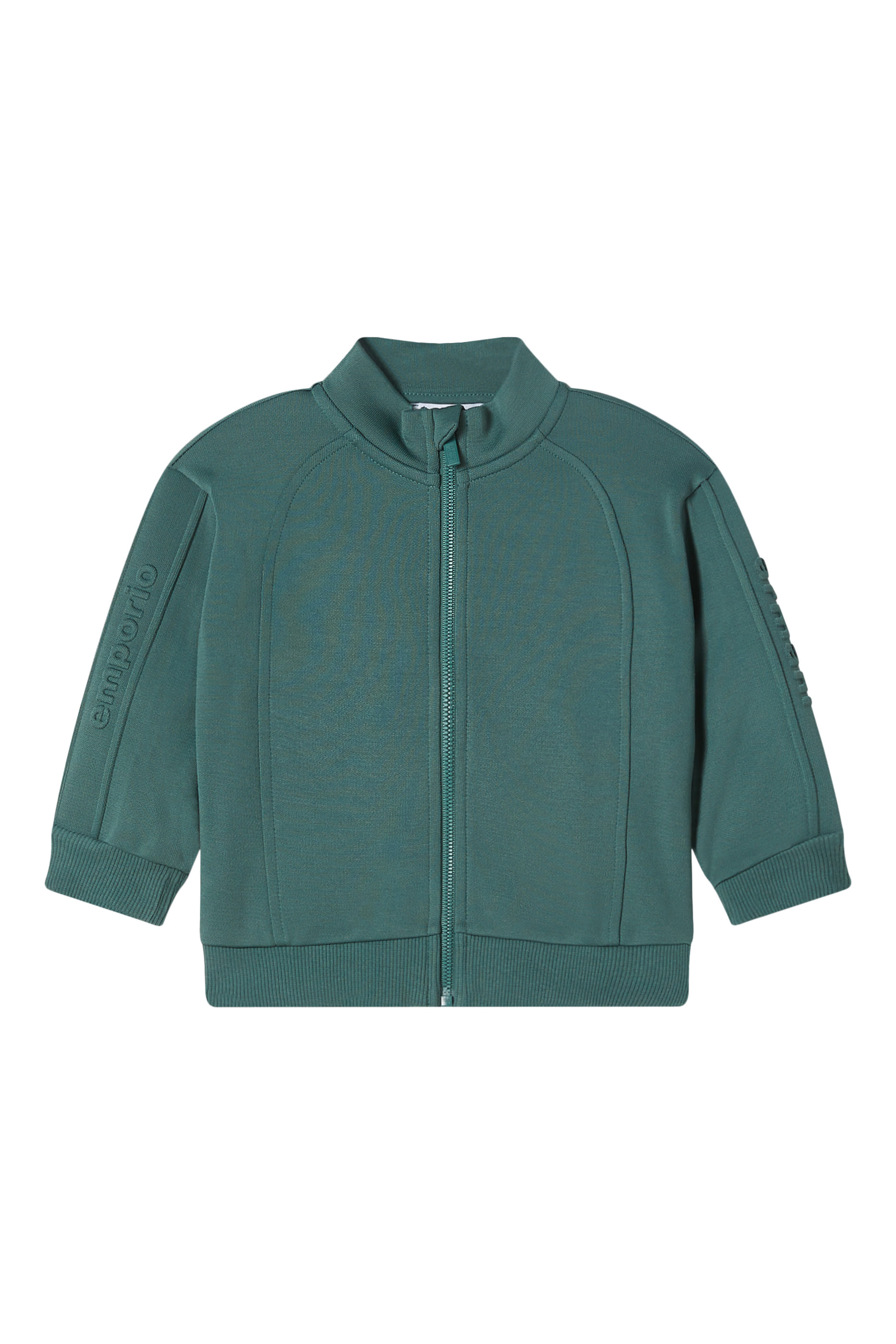 سويت شيرت بنسيج متشابك وسحاب للأطفال