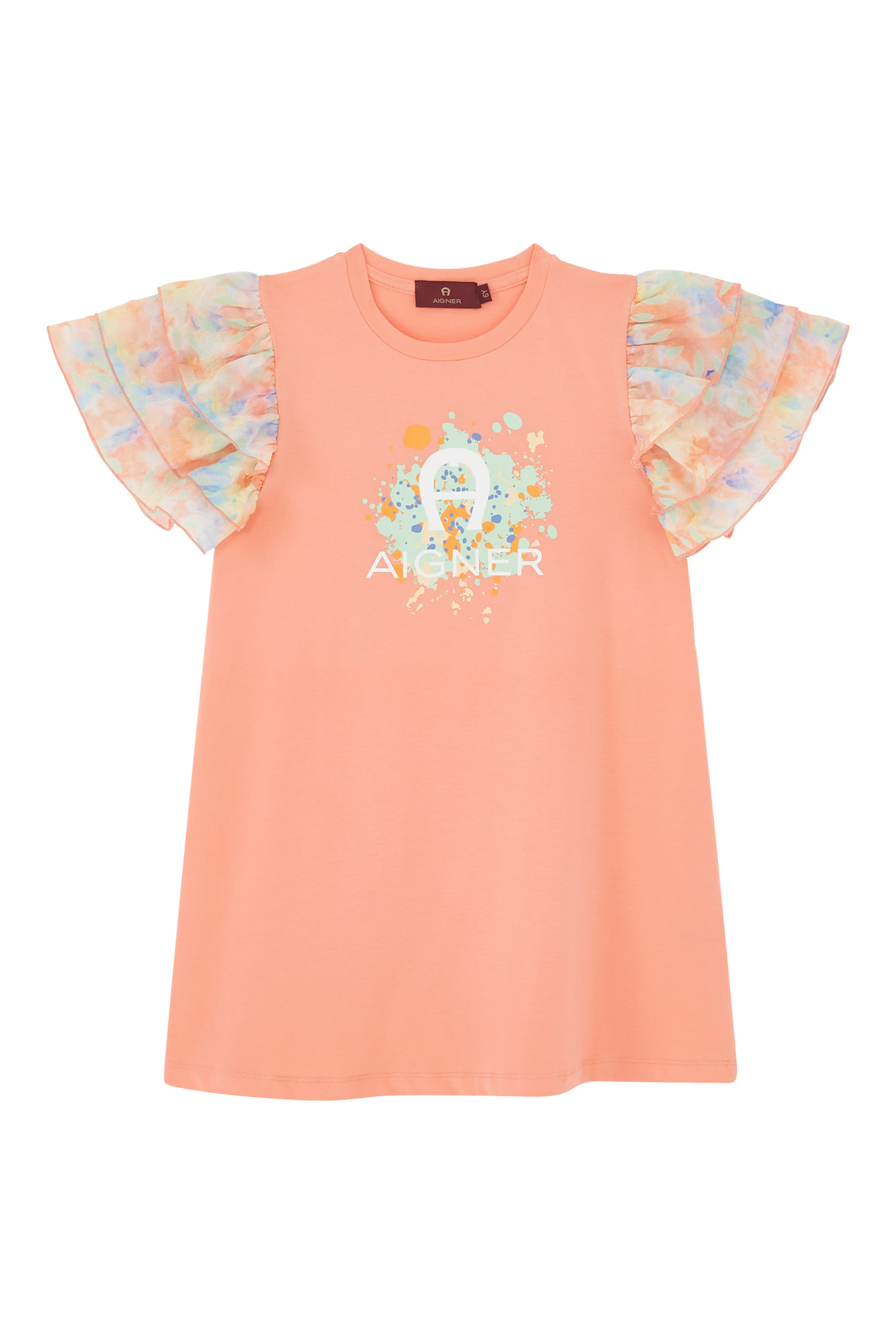 فستان قطن بكشكش للأطفال