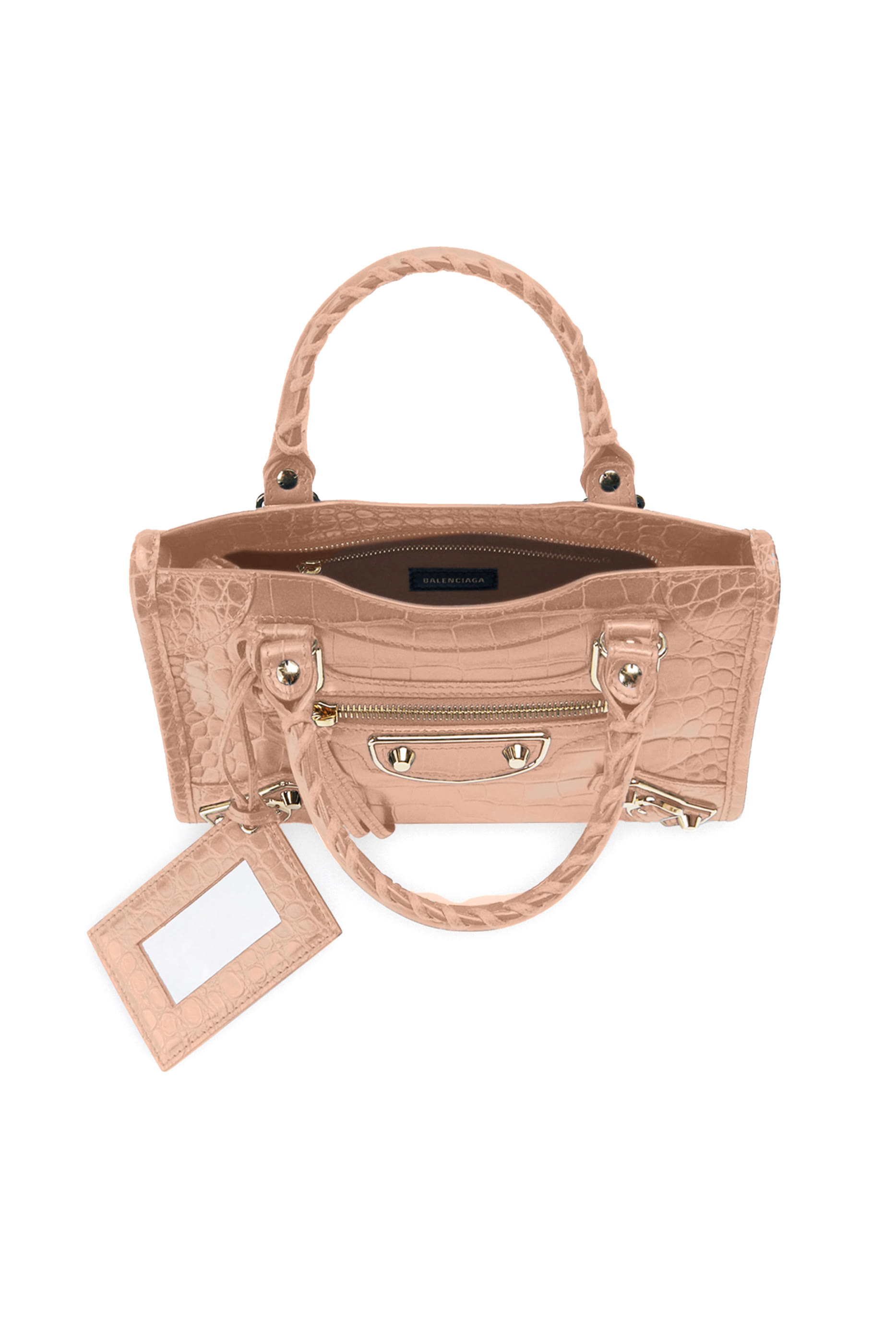 حقيبة سيتي صغيرة بحافة لامعة