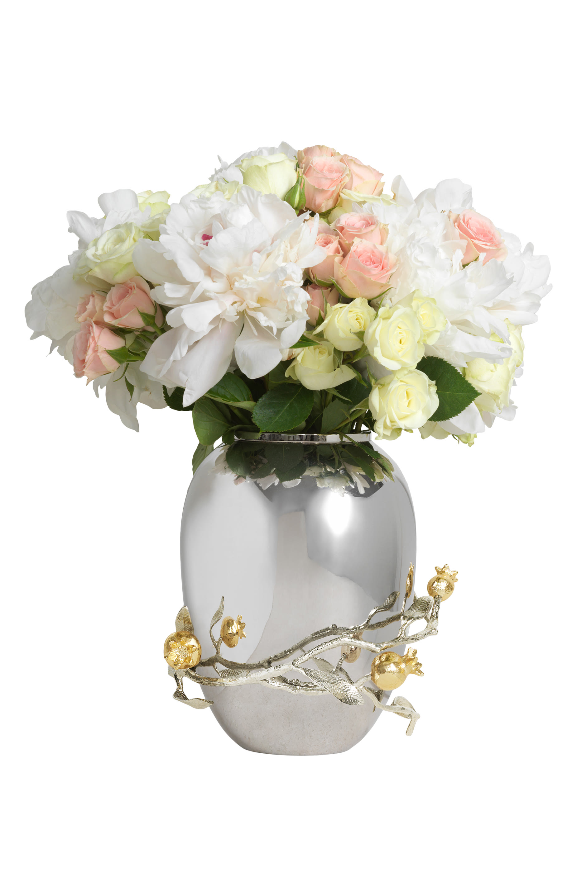 مزهرية بوموغرانت ذهب وفضة