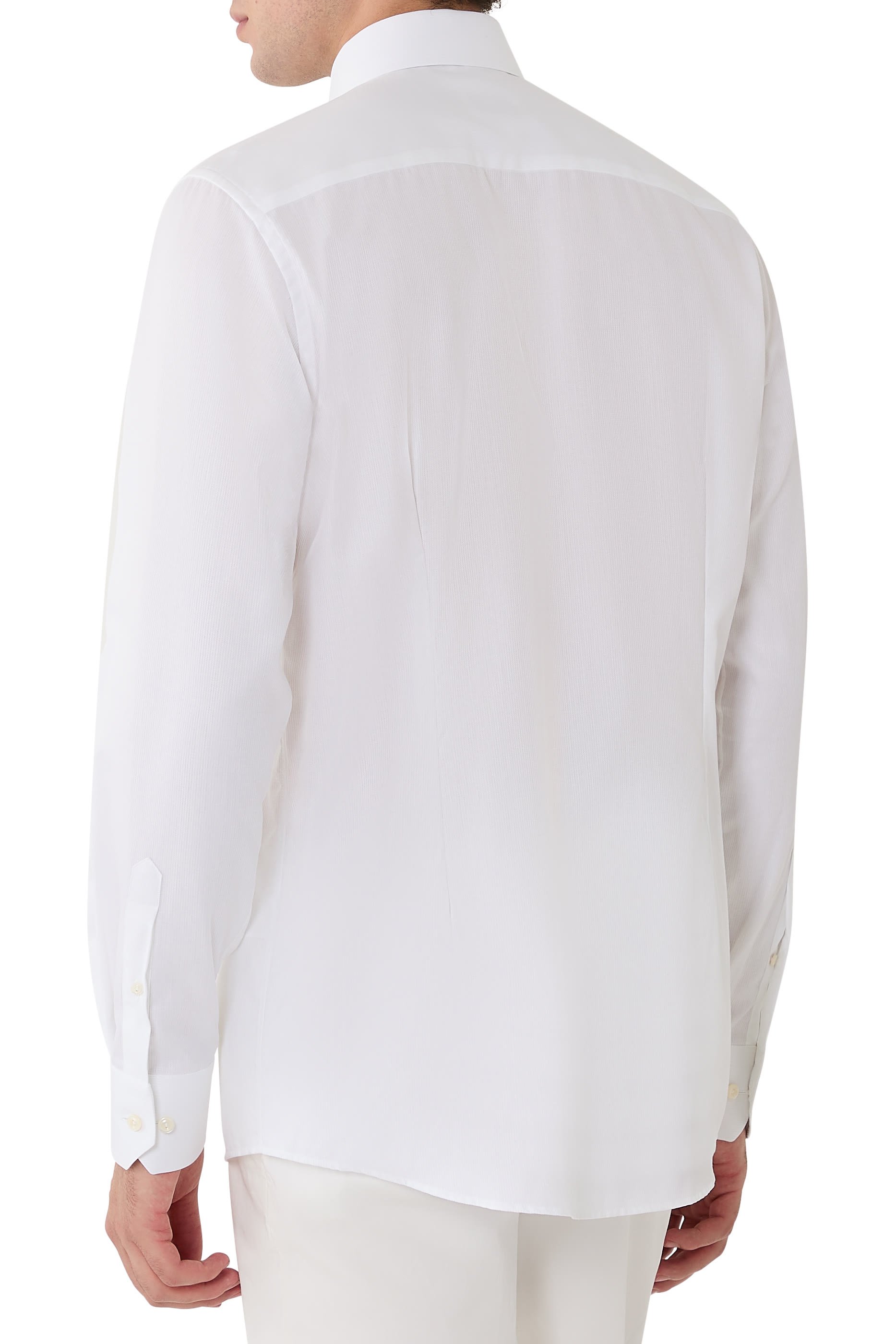 قميص دوبي مميز للماركة بلون شبه سادة