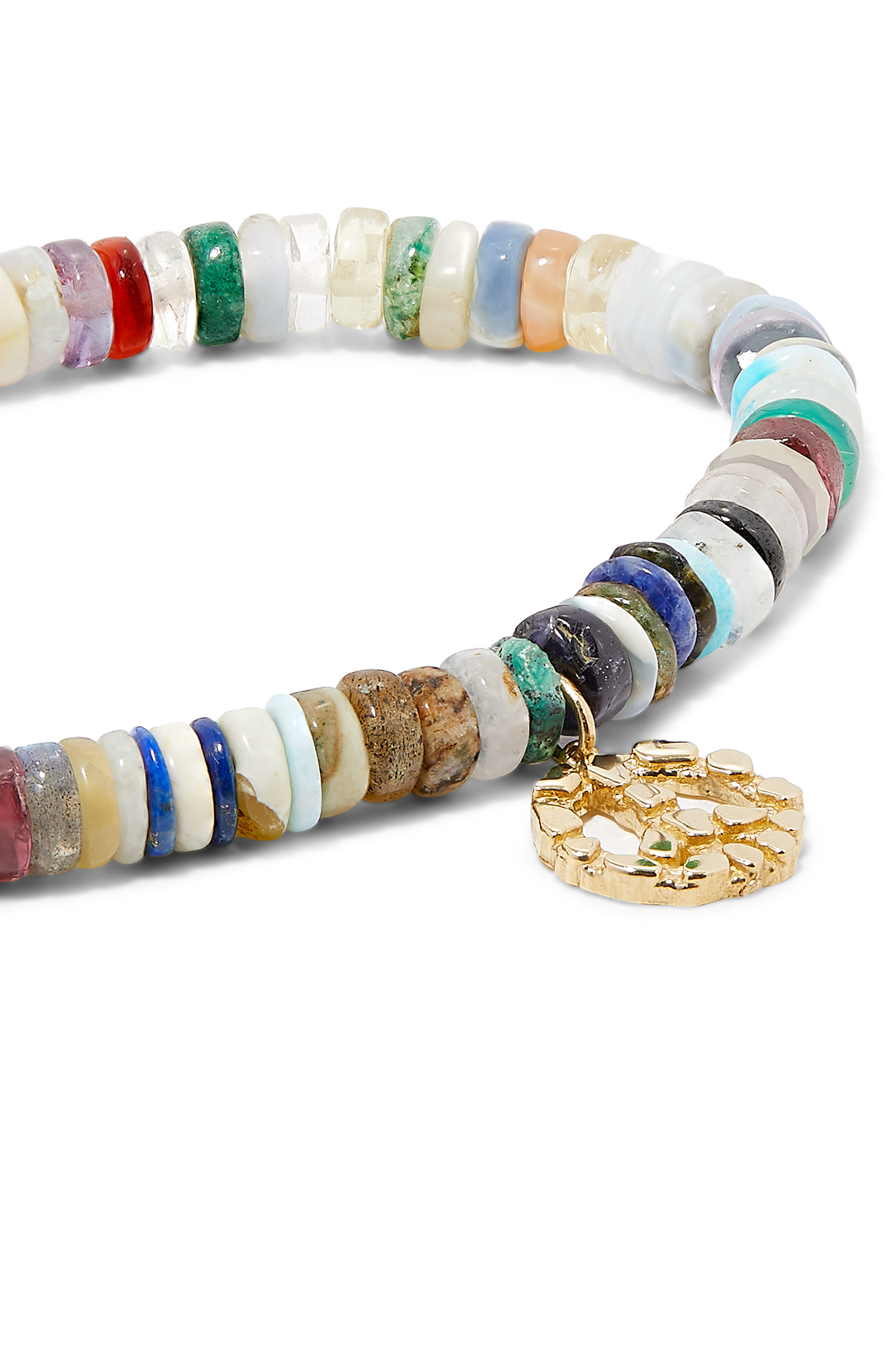 سوار خرز هيشي بتصميم قوس قزح بحلية شعار السلام