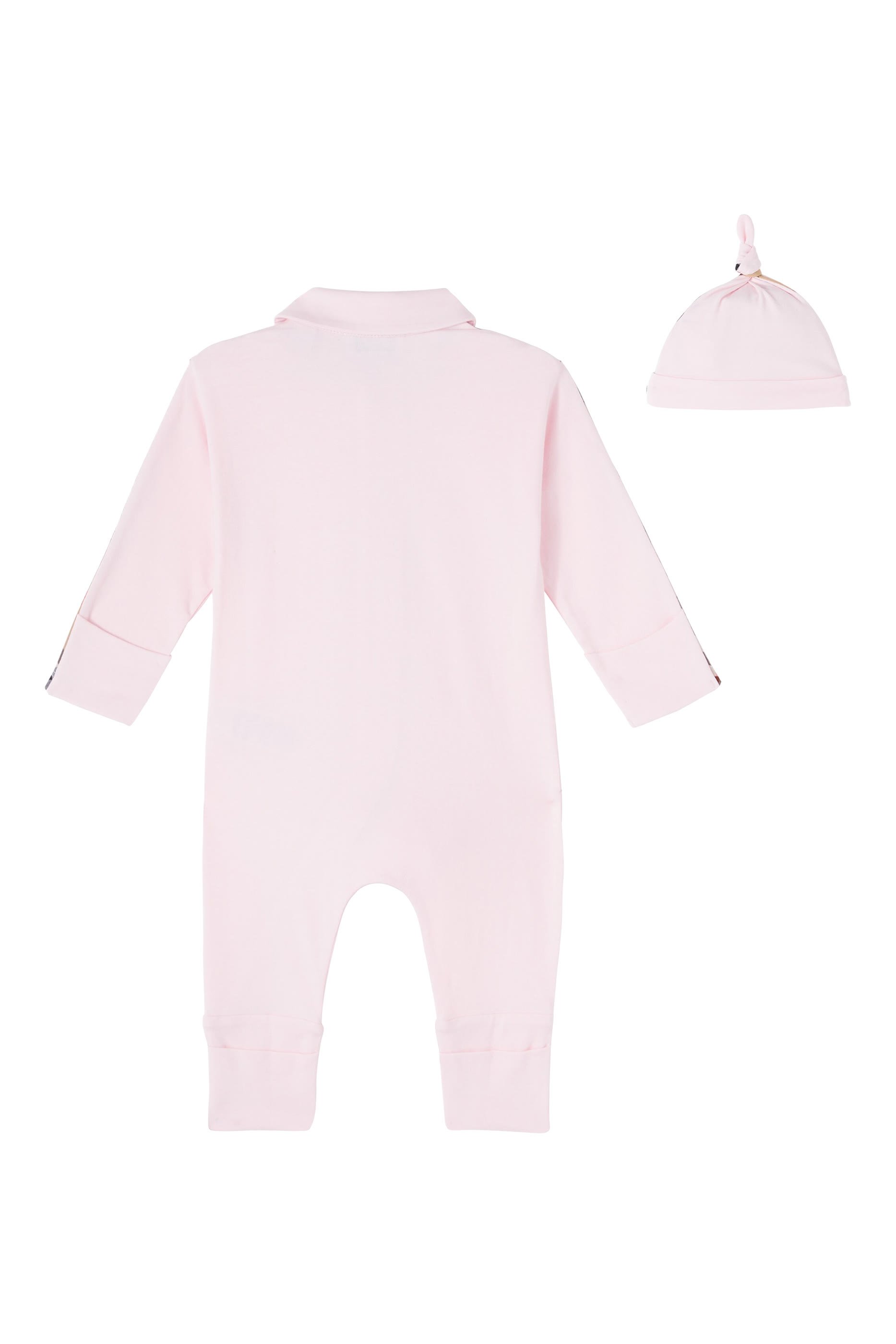 طقم لباس بتصميم قطعة واحدة، مريلة وقبعة بيني للأطفال