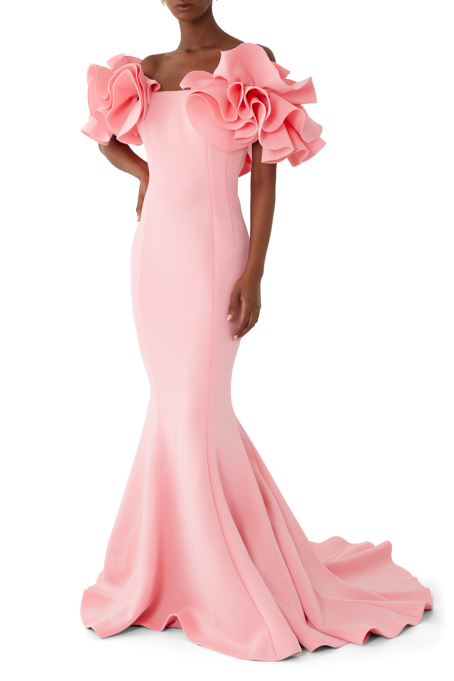 فستان بلاش شيث بأكتاف متساقطة