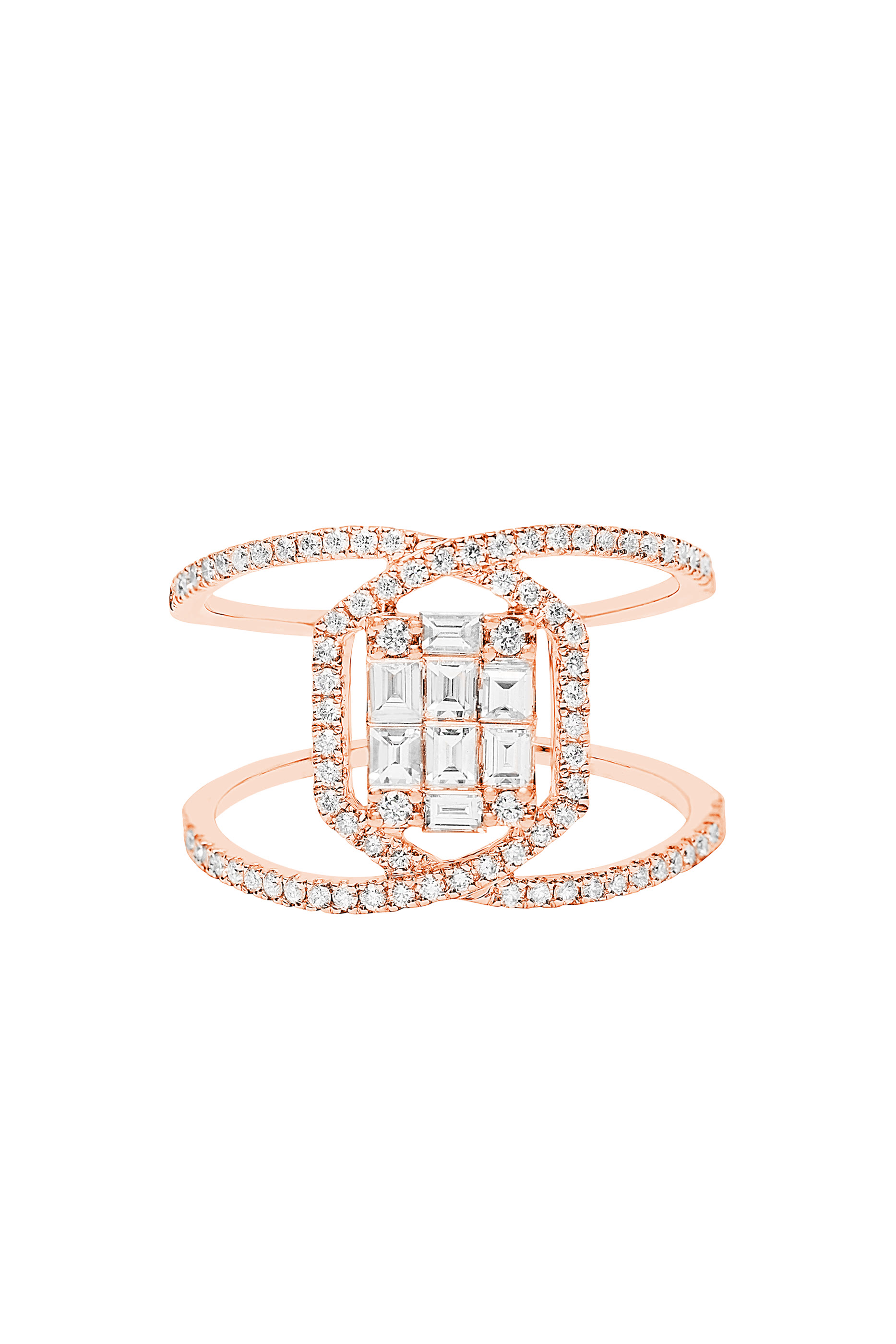 Beverly Hills Scarlett Ring, 18k Rose Gold & Diamonds