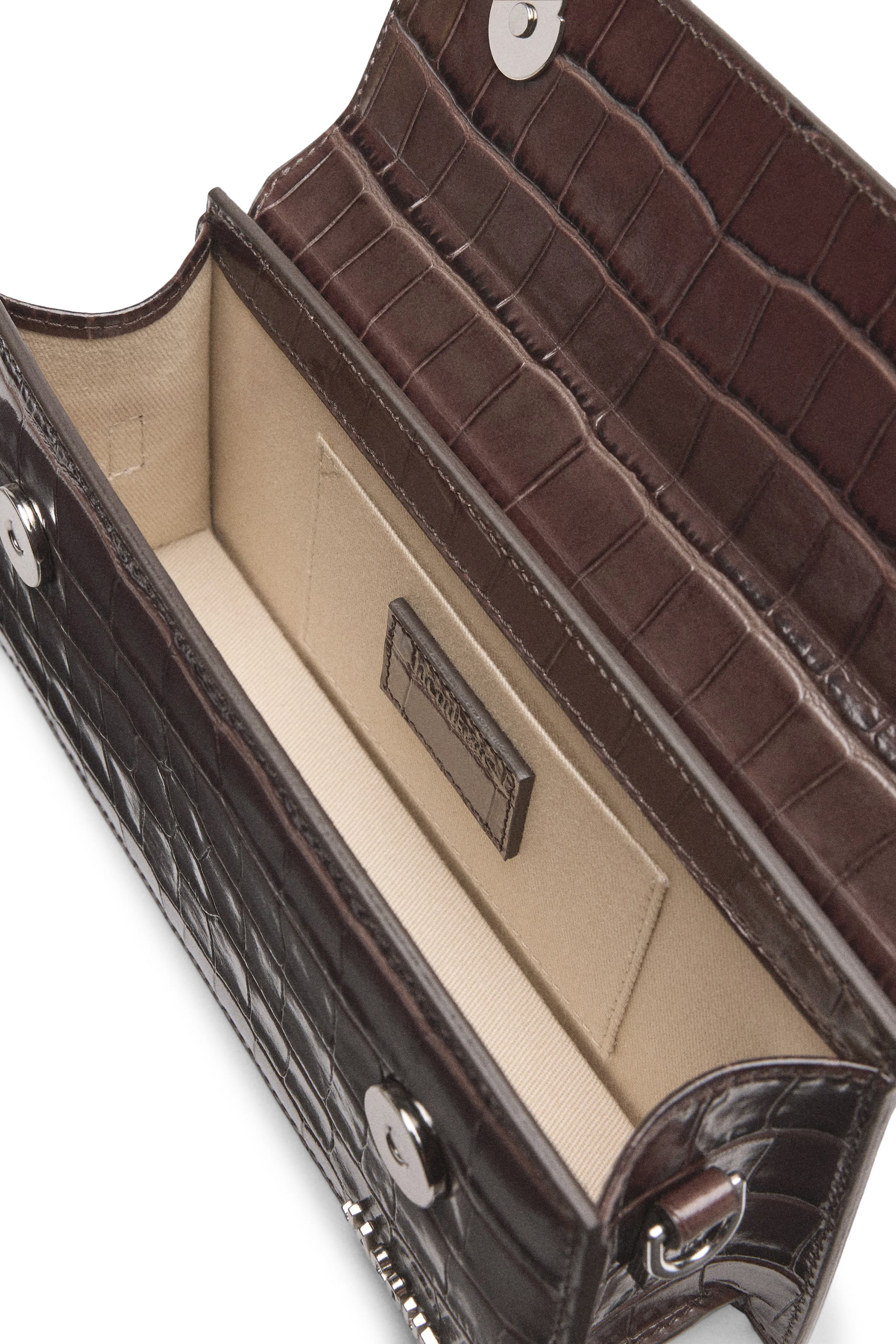 حقيبة لو تشيكيتو طويلة جلد بنقشة جلد أفعى