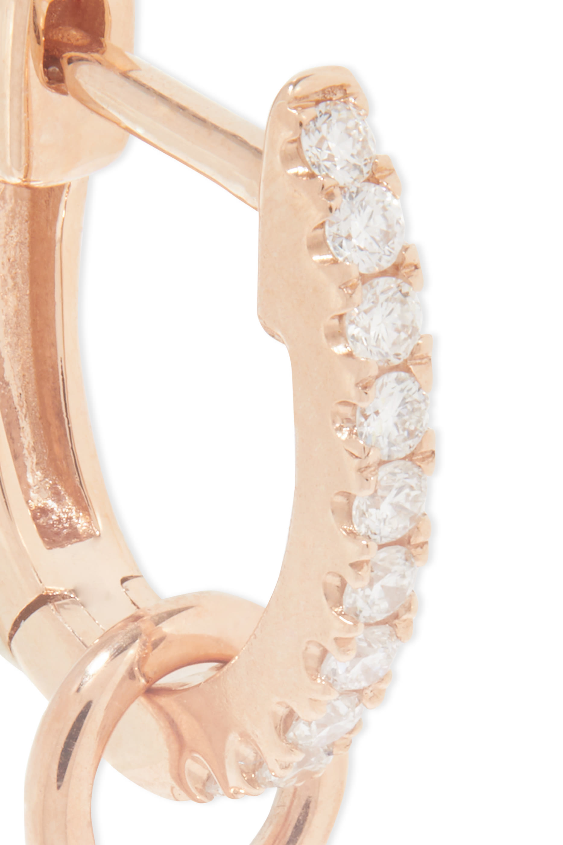 قرط متدلي بتصميم قلب مرصع بالماس