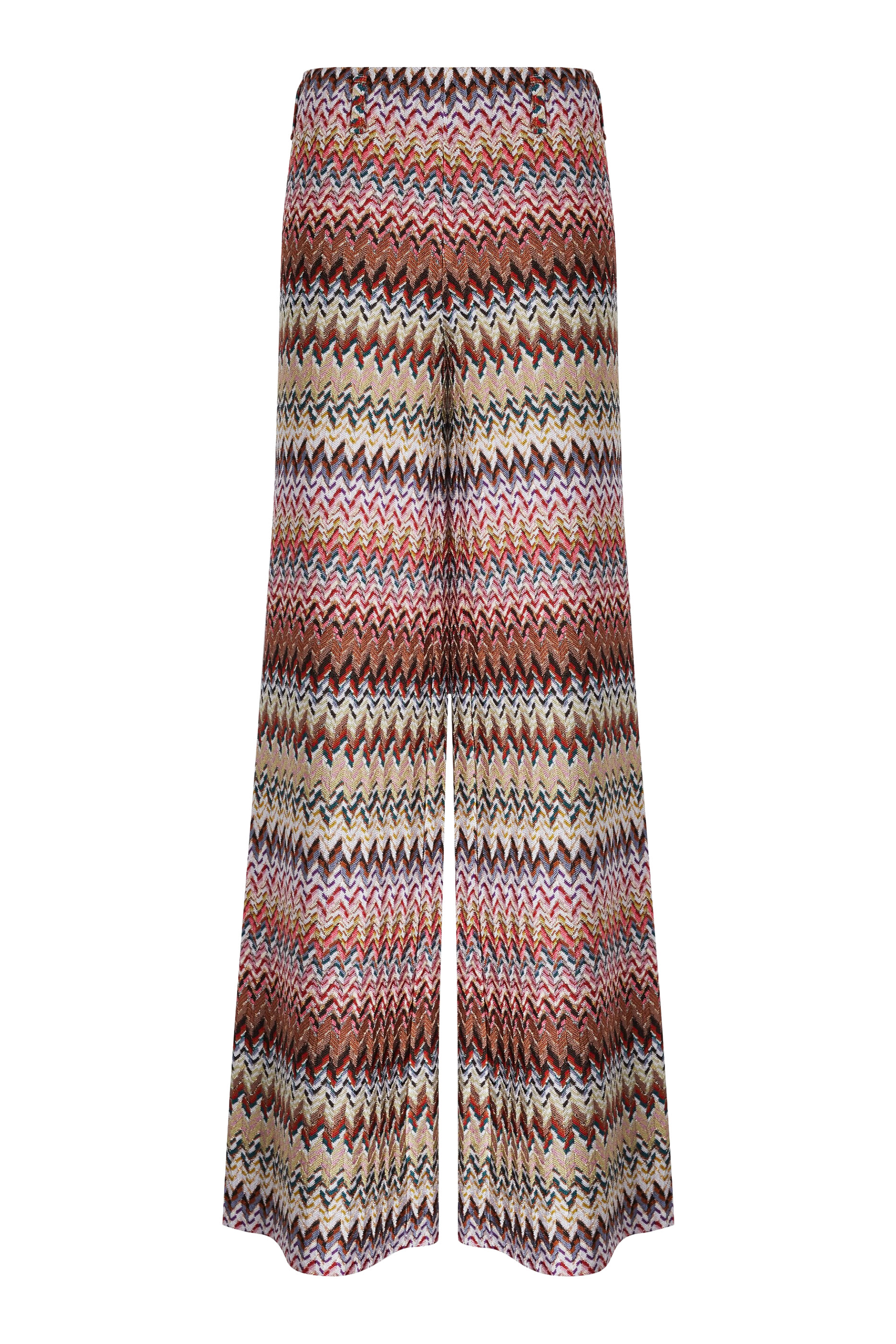 بنطال بقصة ساق واسعة ونقشة خطوط متعرجة