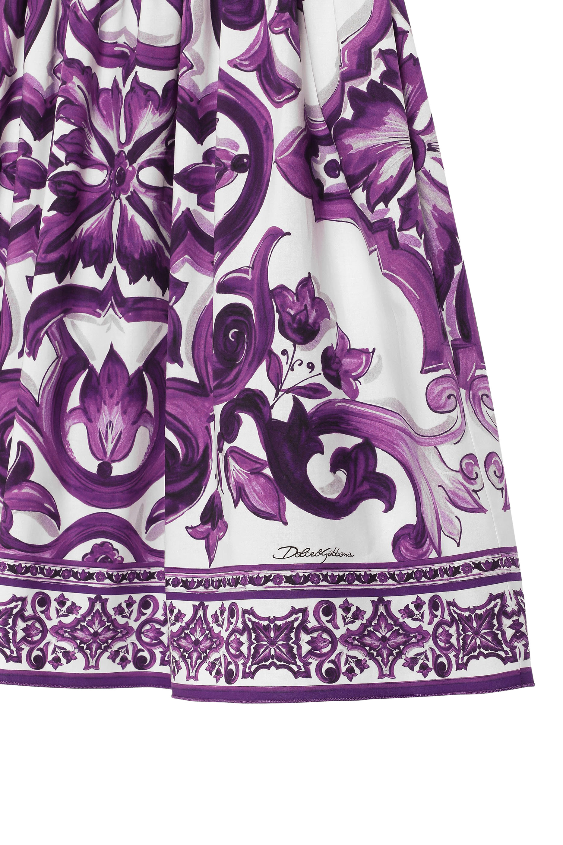 فستان صيفي بنقشة مايوليكا بوبلين للأطفال