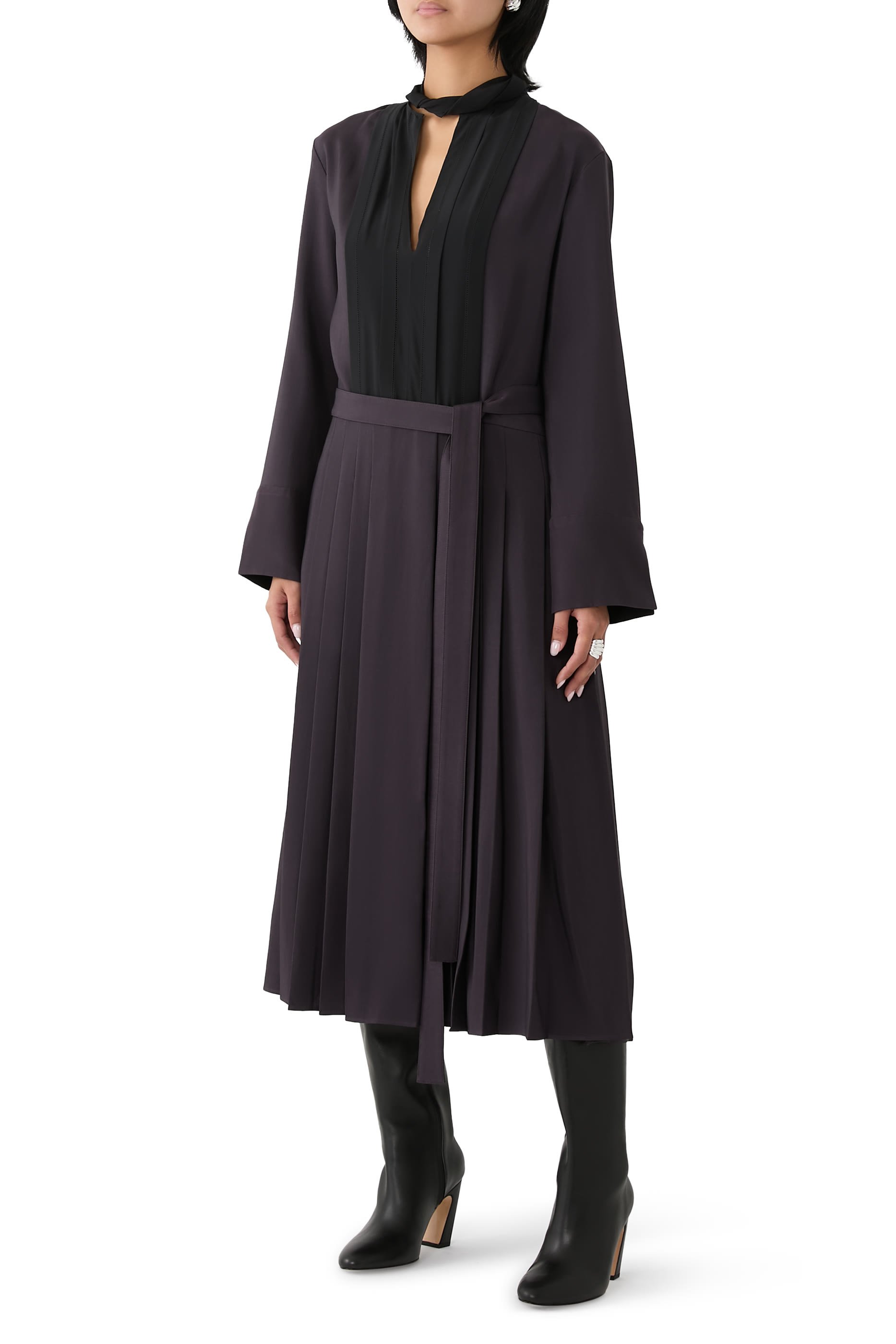 فستان سهرة دوريس متوسط الطول