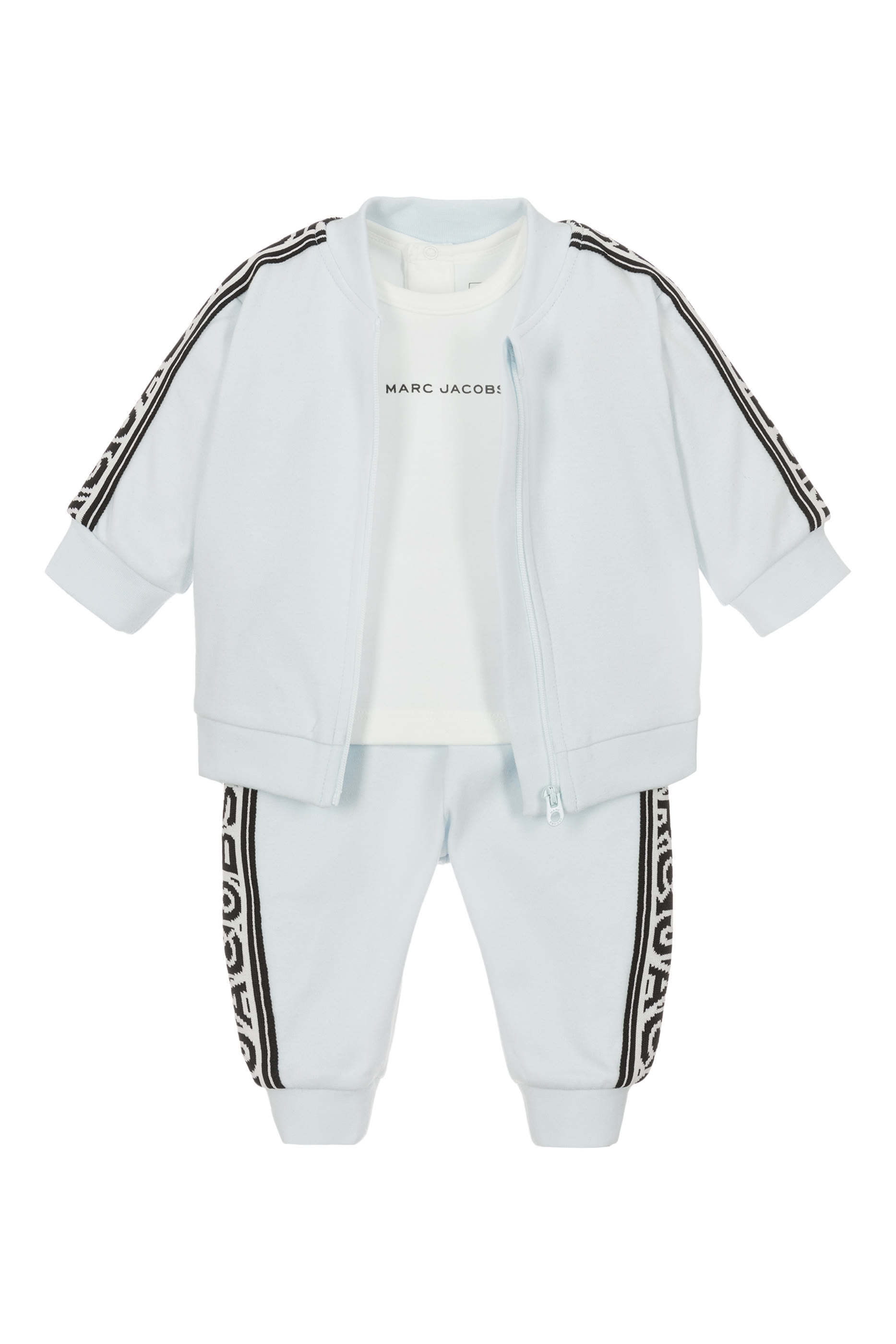 طقم تيشيرت وبنطال وكارديجان قطن للأطفال