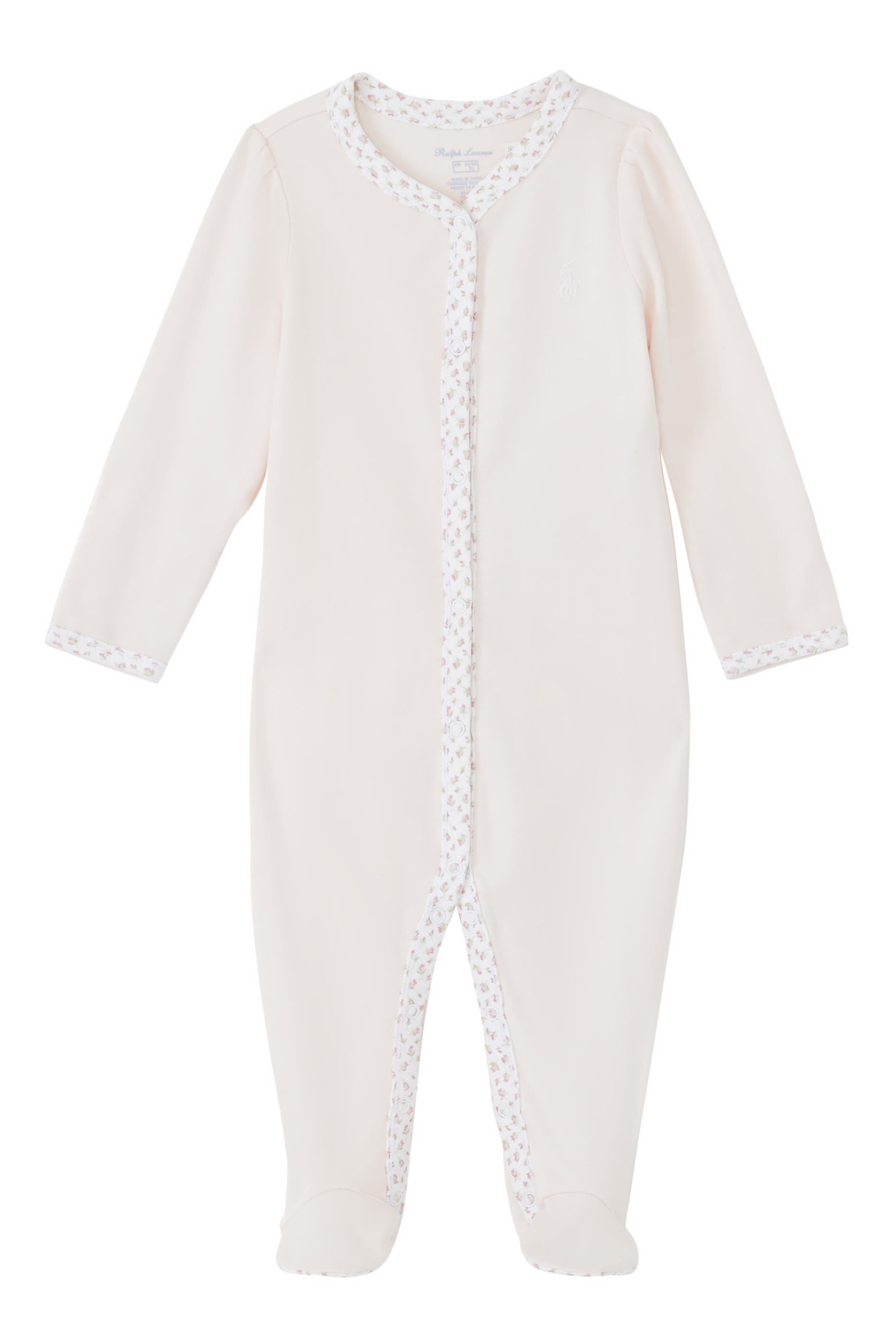 بدلة نوم بحافة بنقشة زهور