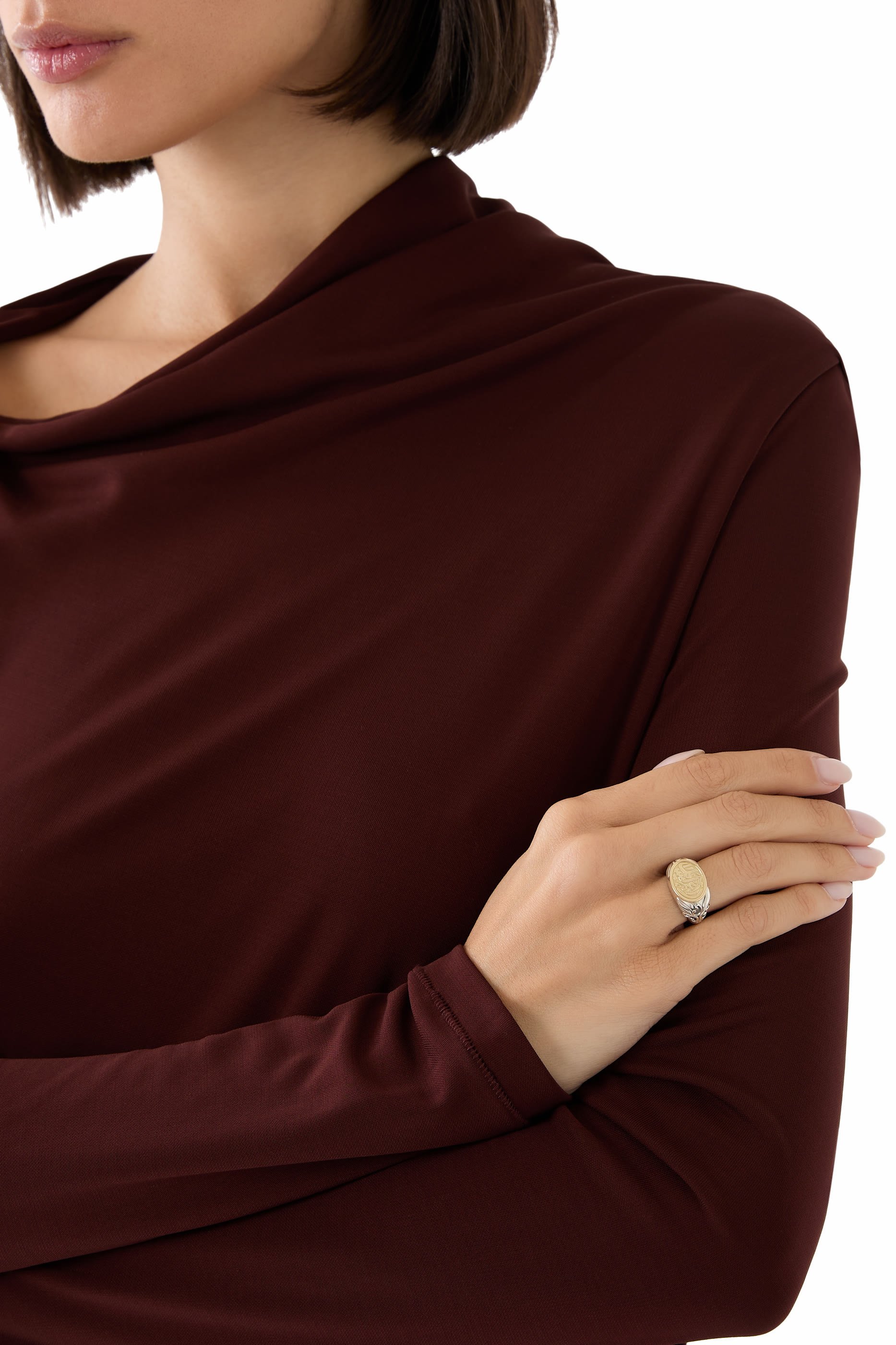 خاتم سيفتي فلورال، ذهب أصفر عيار 18 وفضة استرلينية