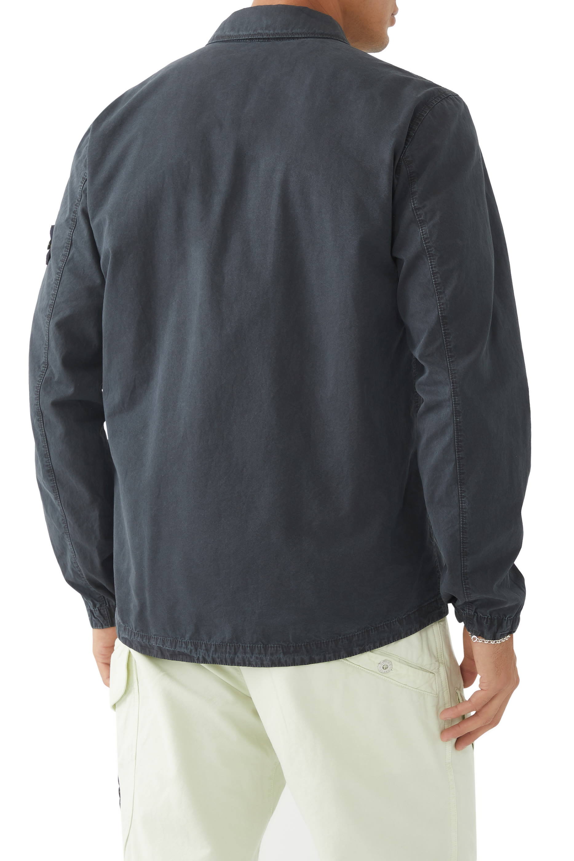 جاكيت بنمط قميص مصبوغ