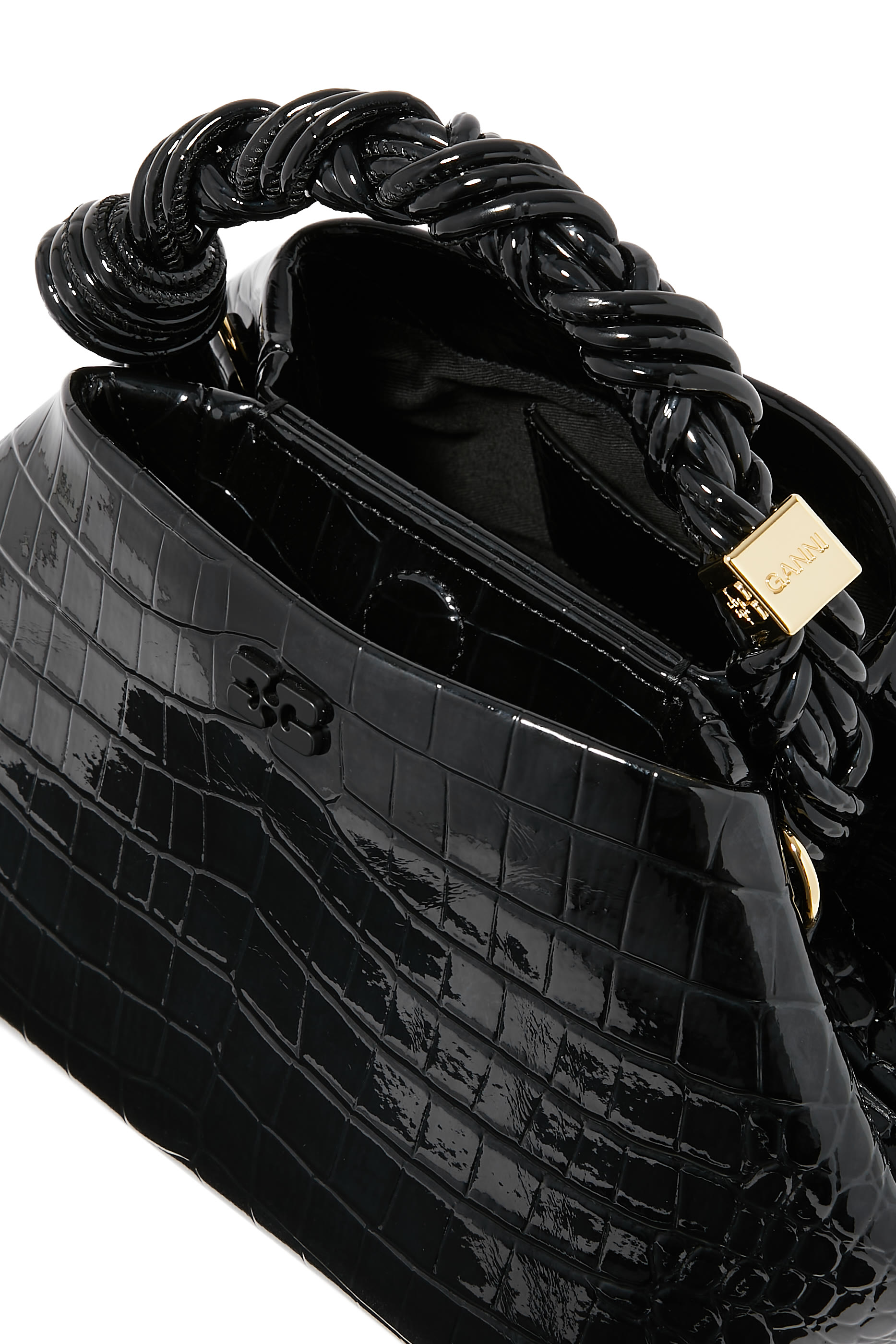 حقيبة كروكو بو صغيرة لامعة