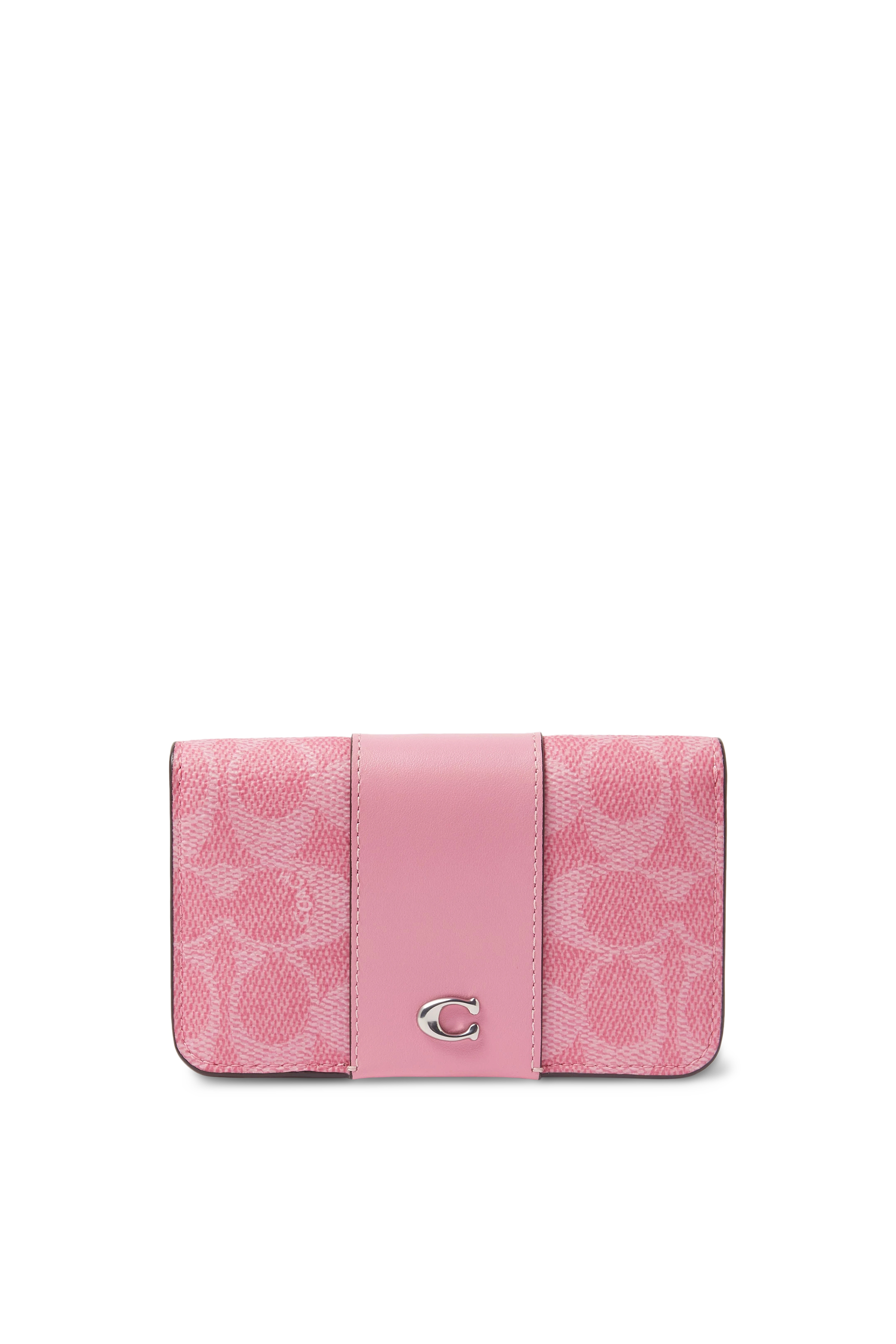 حافظة بطاقات ايسنشال بتصميم رفيع قماش قنب بشعار الماركة