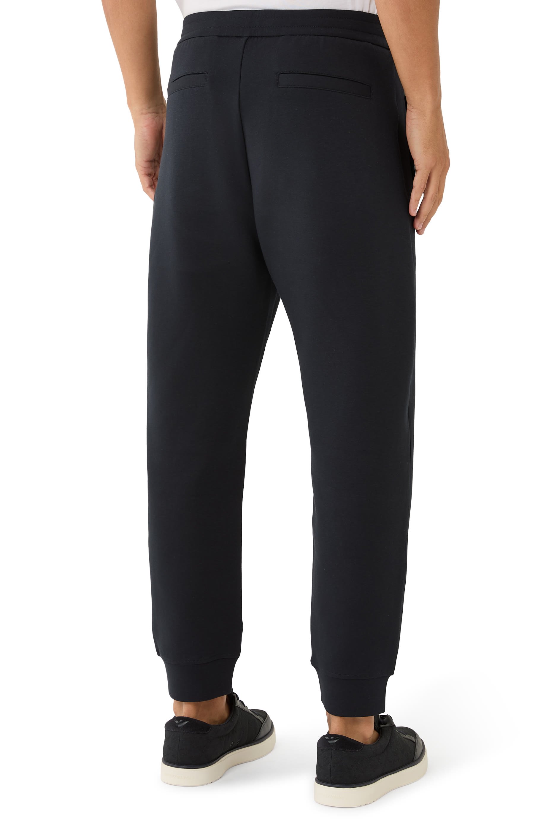 بنطال رياضي بتطريز شعار الماركة جيرسيه مزدوج