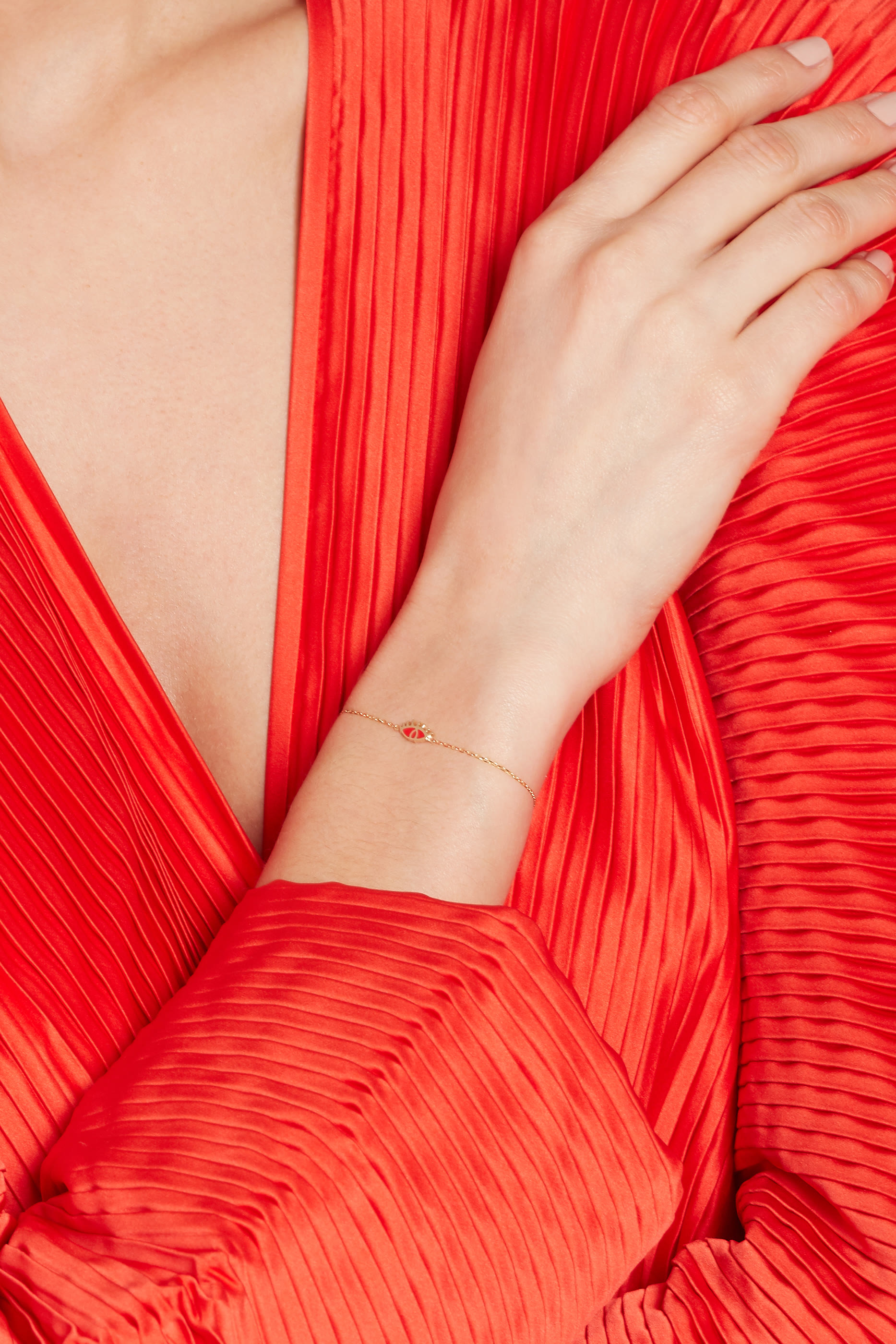 سوار بحلية عين الحسود مطلية بمينا