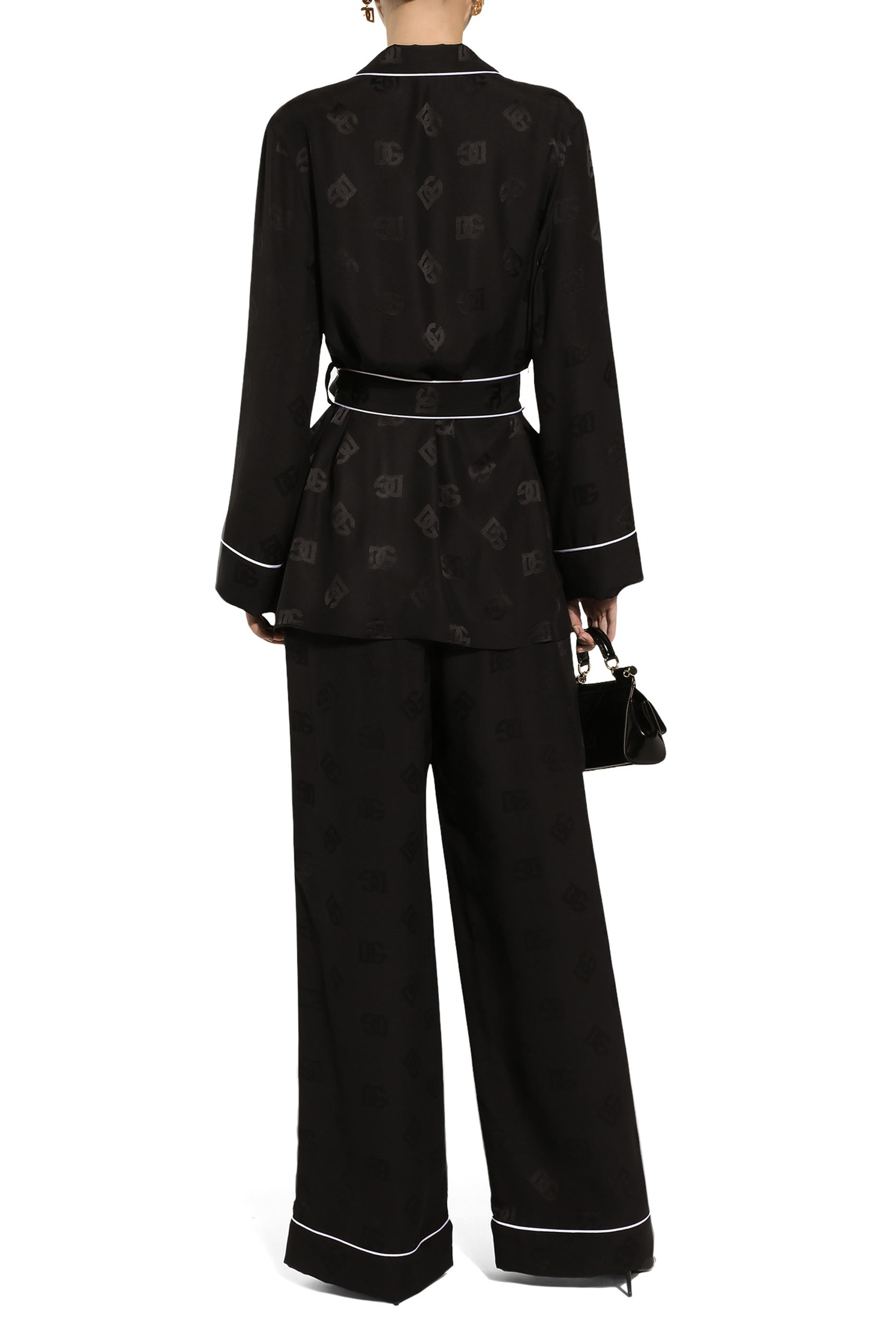 بنطال بيجامة حرير ساتان جاكار