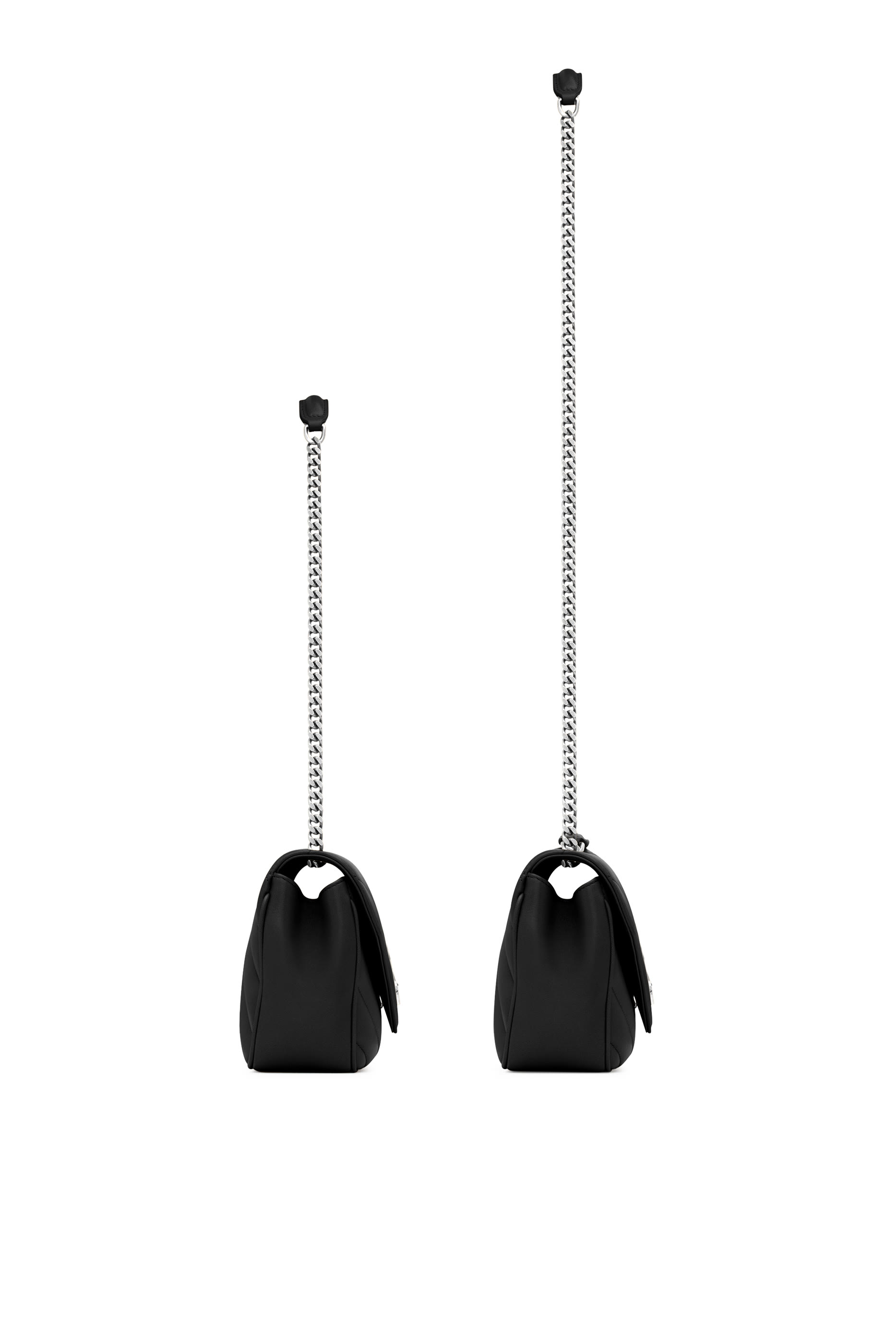 حقيبة لولو صغيرة بحمالة سلسلة جلد حمل مبطن