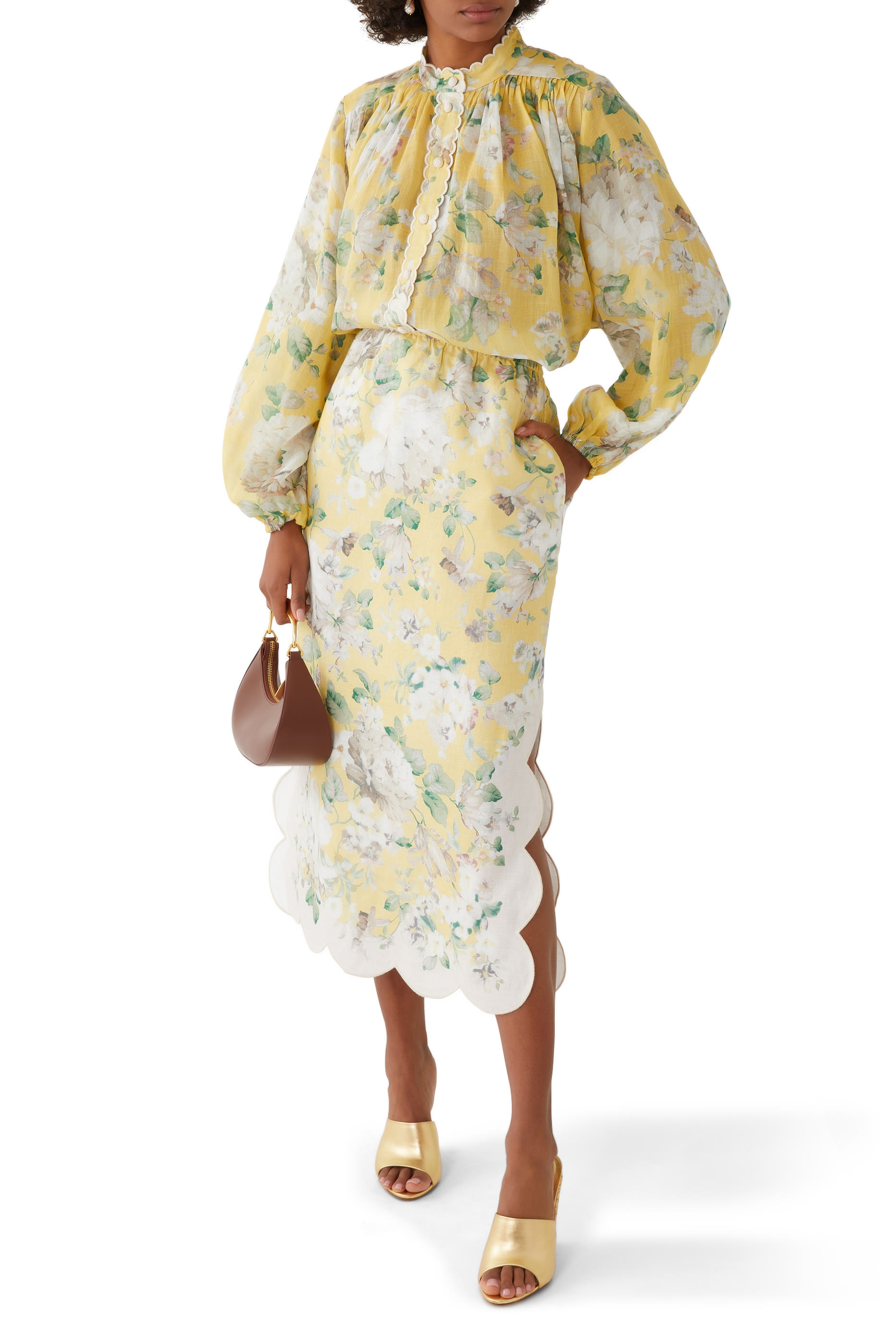 بلوزة أكاسيا بحواف صدفية