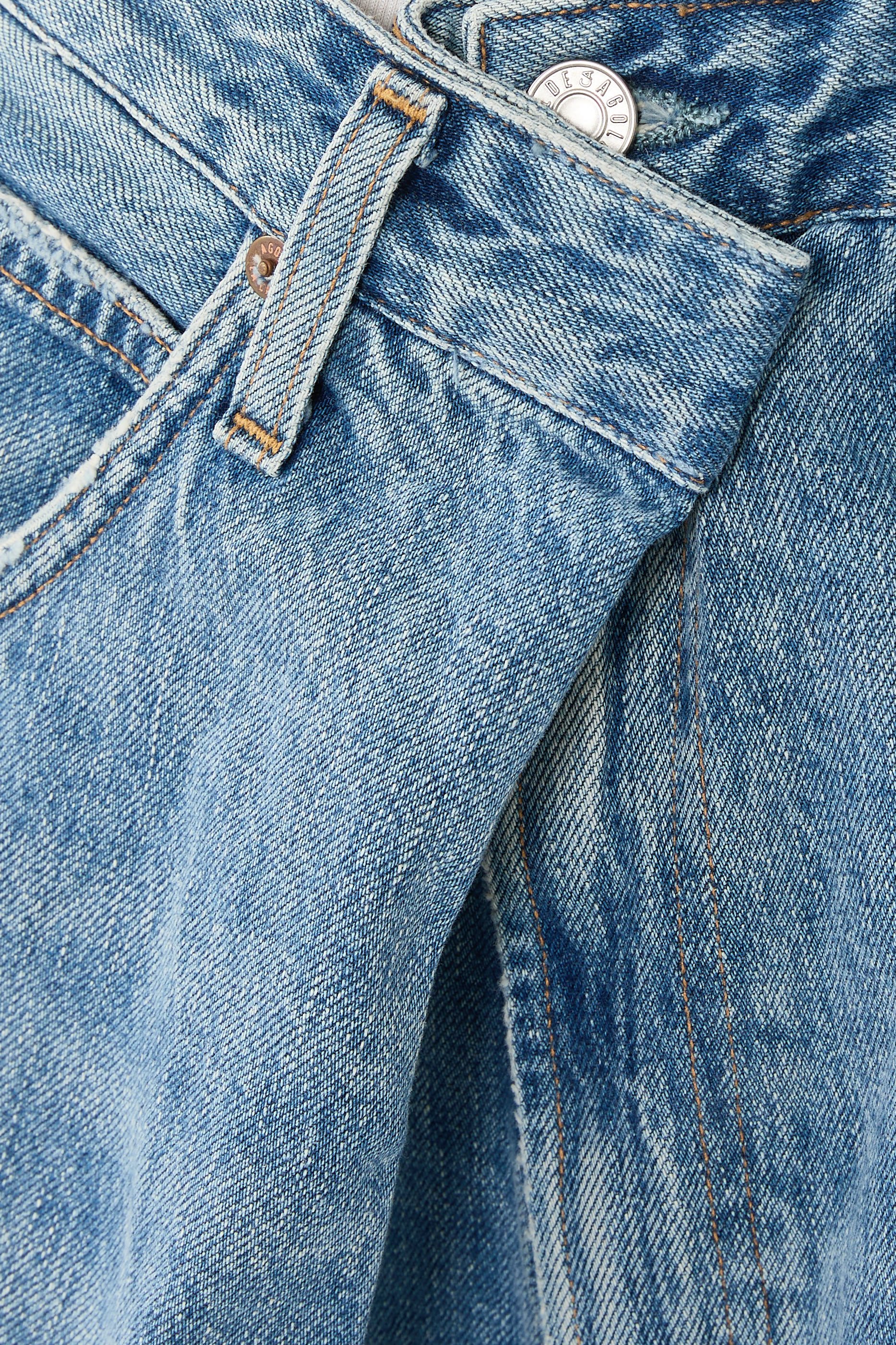 بنطال جينز فانا مزين بطية