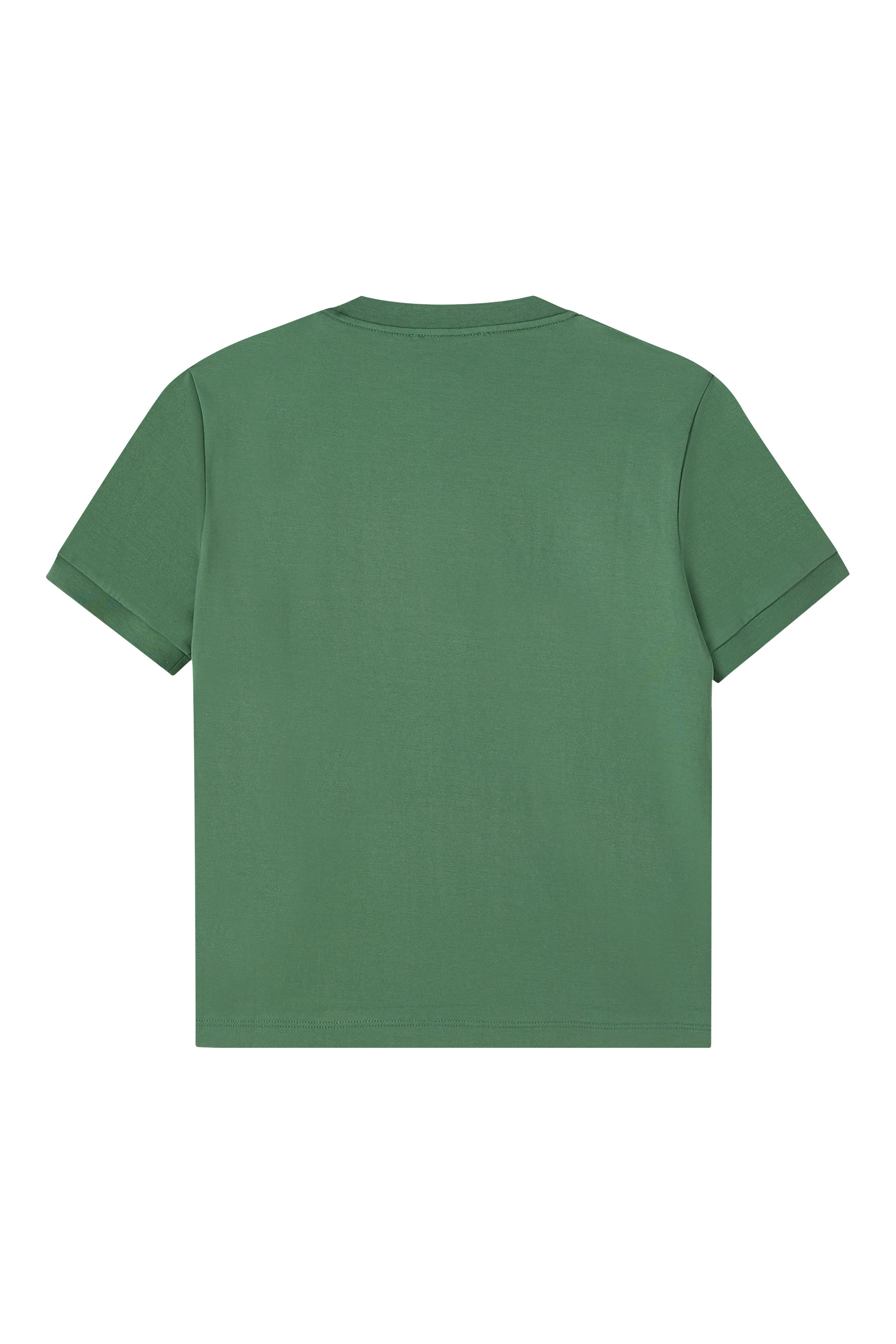 تيشيرت بأكمام قصيرة ونقشة شعار الماركة في المنتصف للأطفال