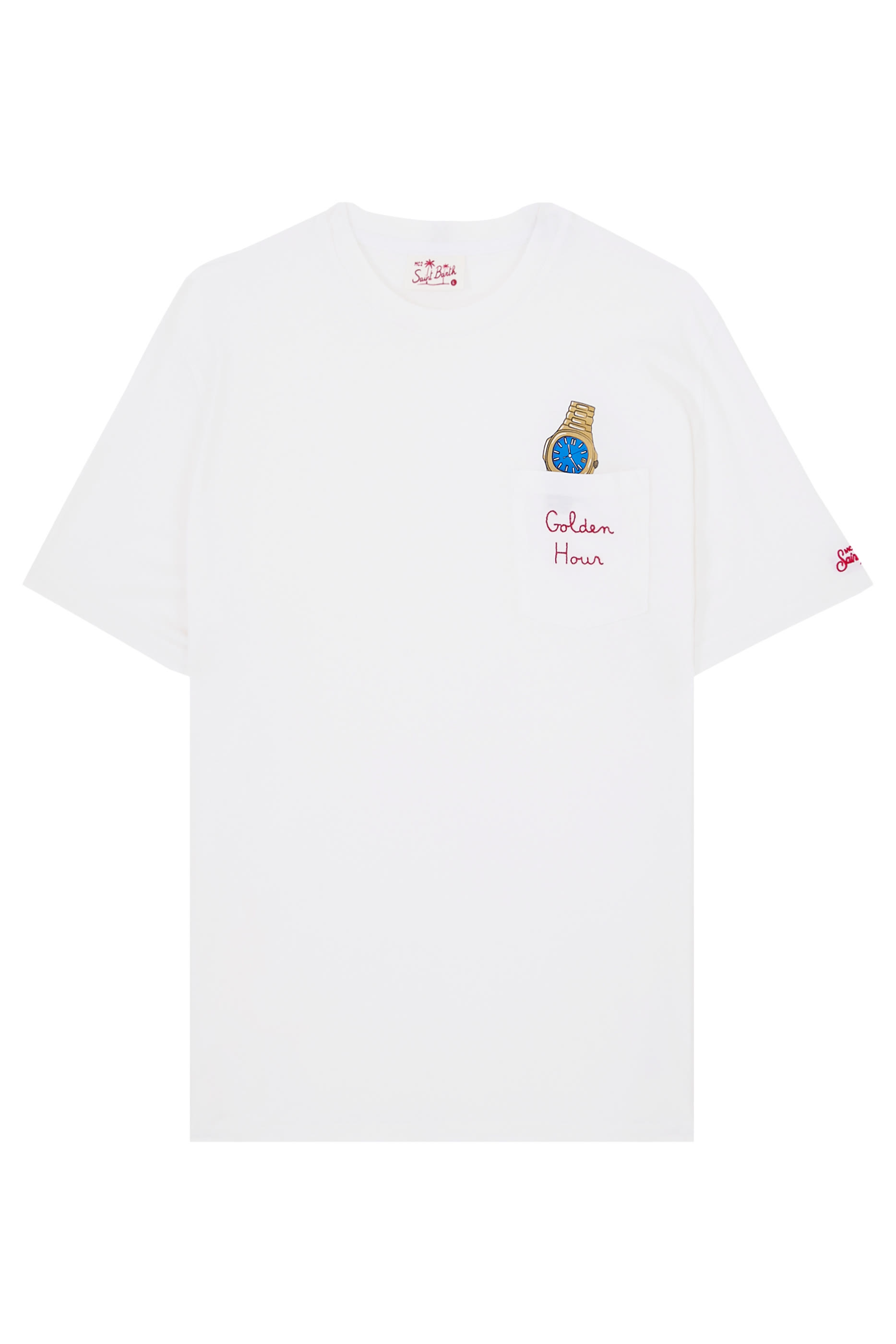 تيشيرت بطبعة ساعة ذهبية