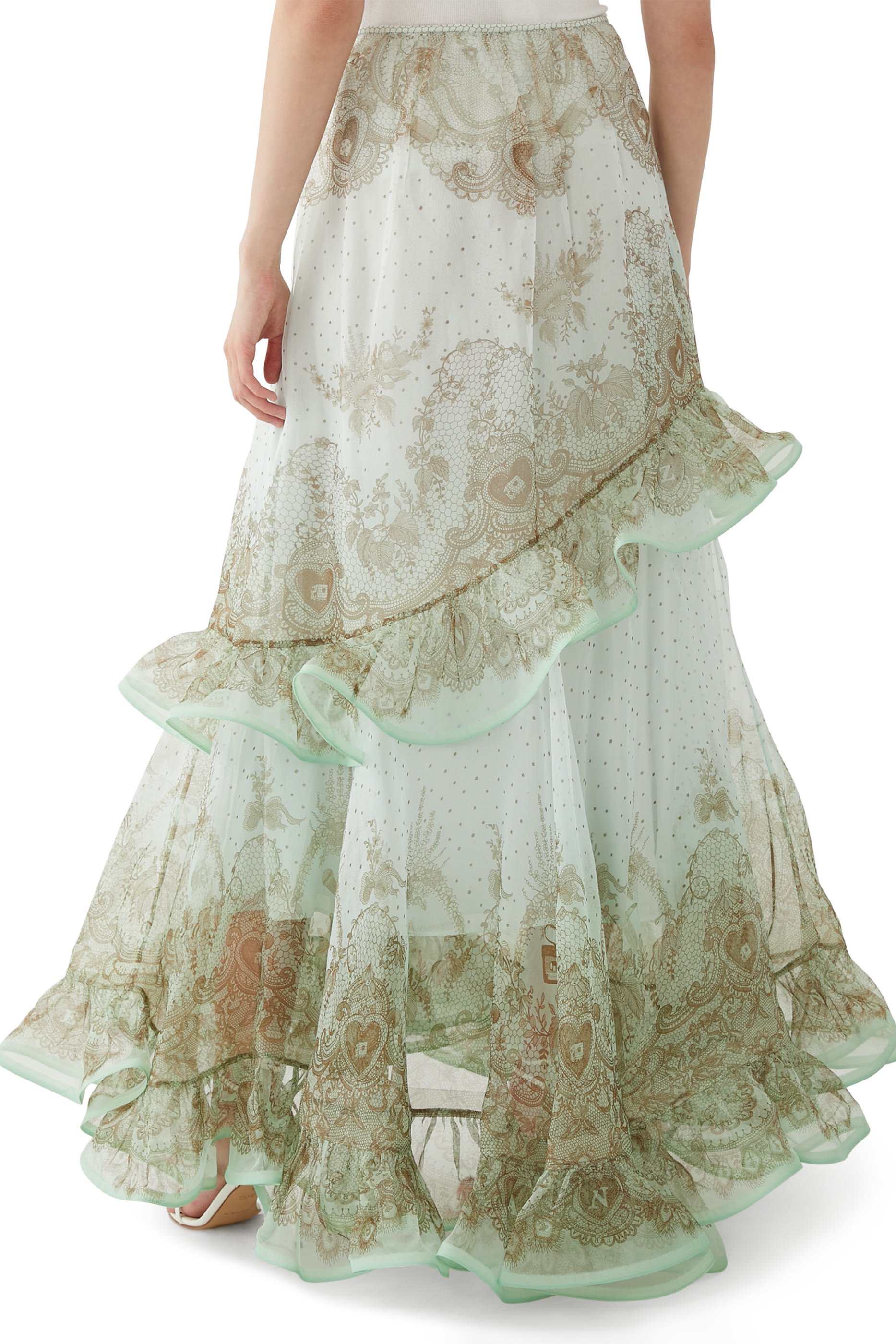 تنورة كراش طويلة بتصميم مموج